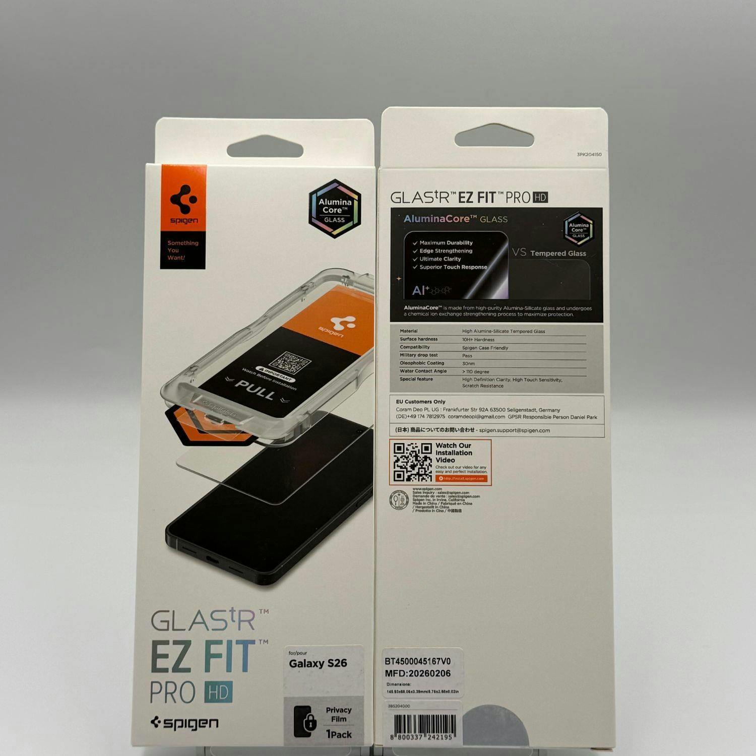 Spigen Glastr Ez Fit Pro Hd Privacy Film Screen Protector For Samsung Galaxy S26 6.3" - Agl11098