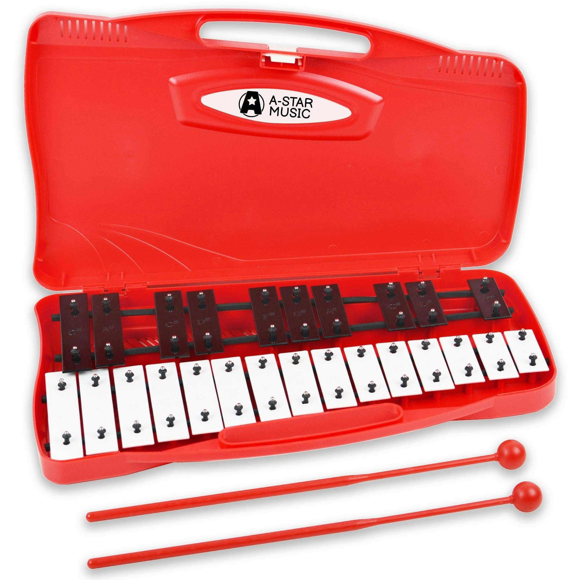 A-Star Red 25 Note Chromatic Glockenspiel