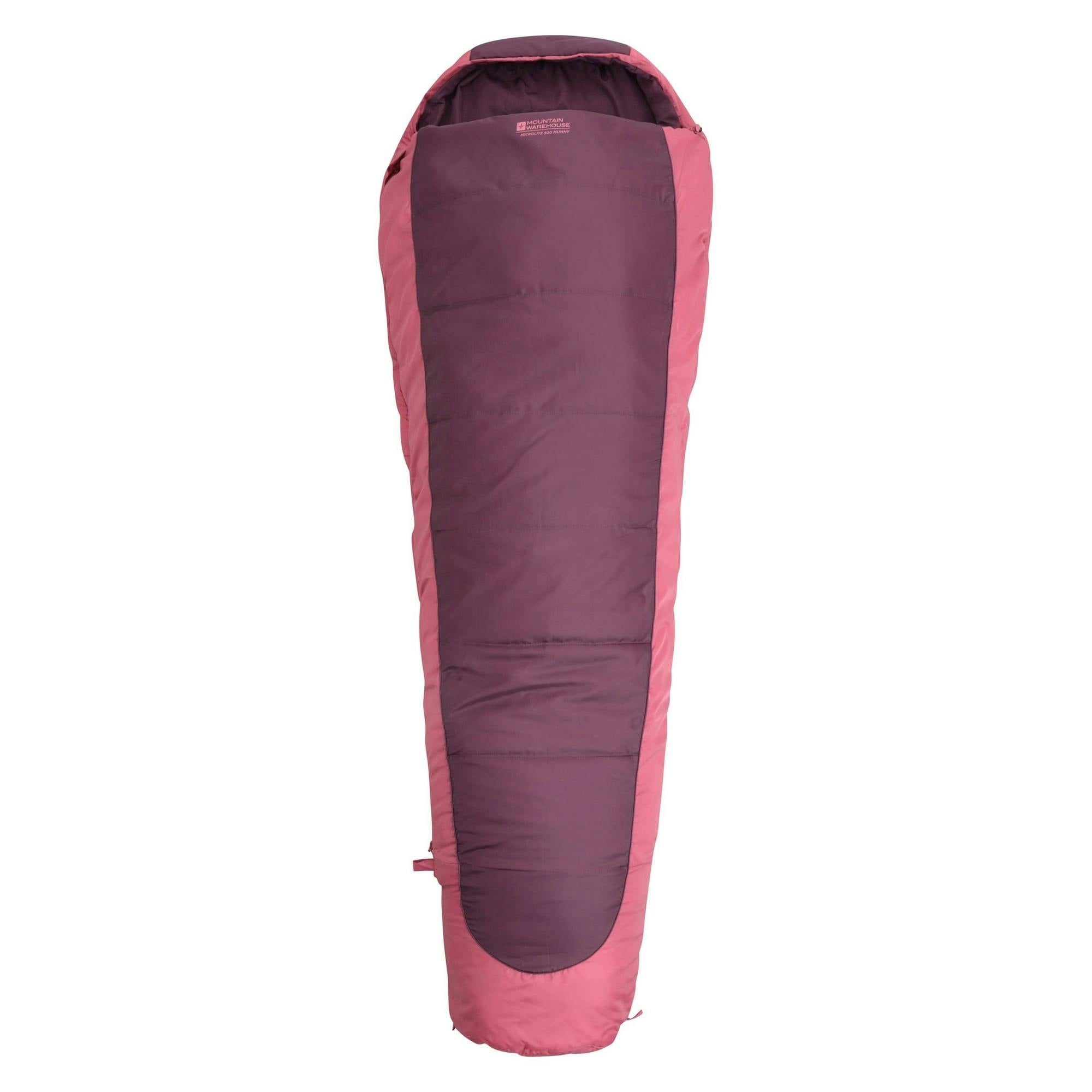 Mountain Warehouse Burgundy Microlite 500 Mid Season Right Zip Sleeping Bag - One Size