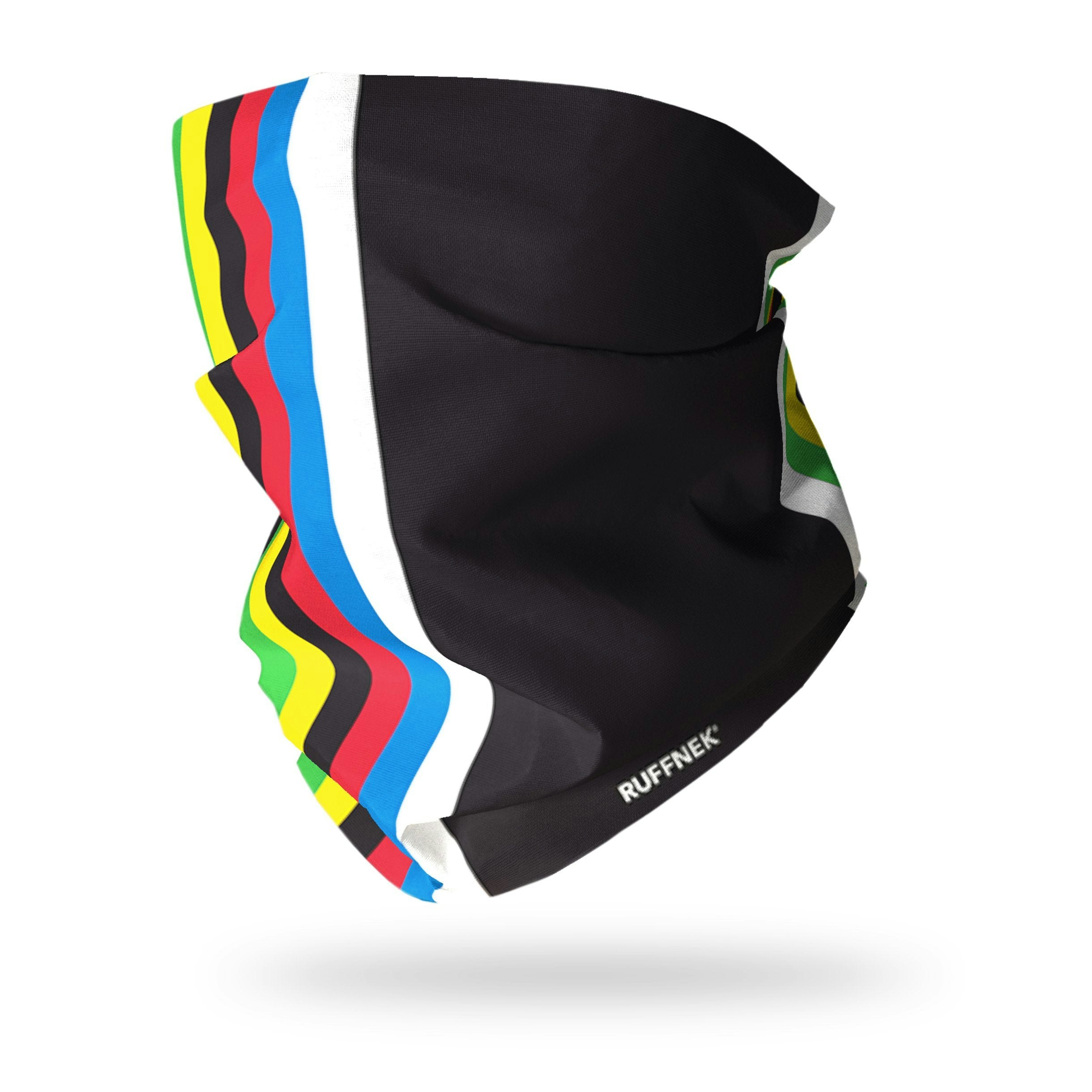 Ruffnek Black World Cycling Champion Snood Tube Scarf