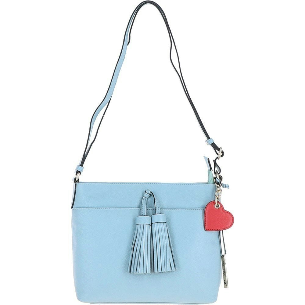 Ashwood Gold Medium Leather Cross Body Bag - One Size - Winter Sky - Leather