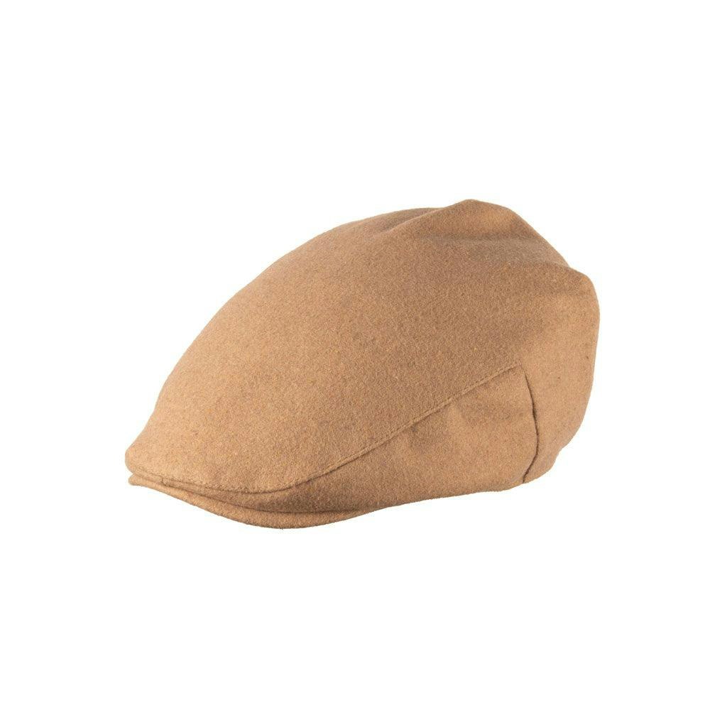 Heritage Traditions Unisex Black/Silver/Grey Arthur Melton Felt Flat Cap - Camel
