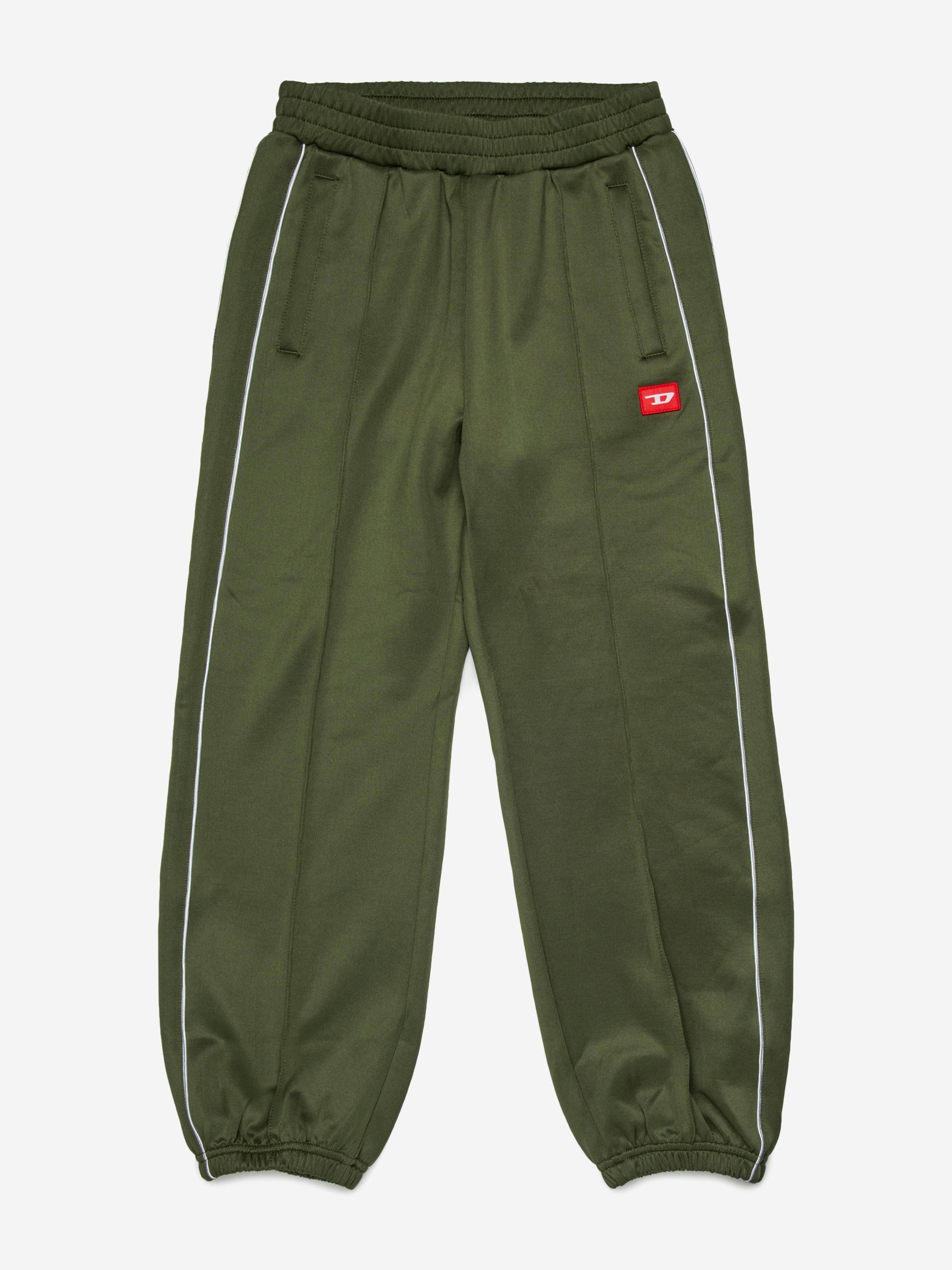 Diesel Boys Green Logo Track Pants In - 16 Yrs