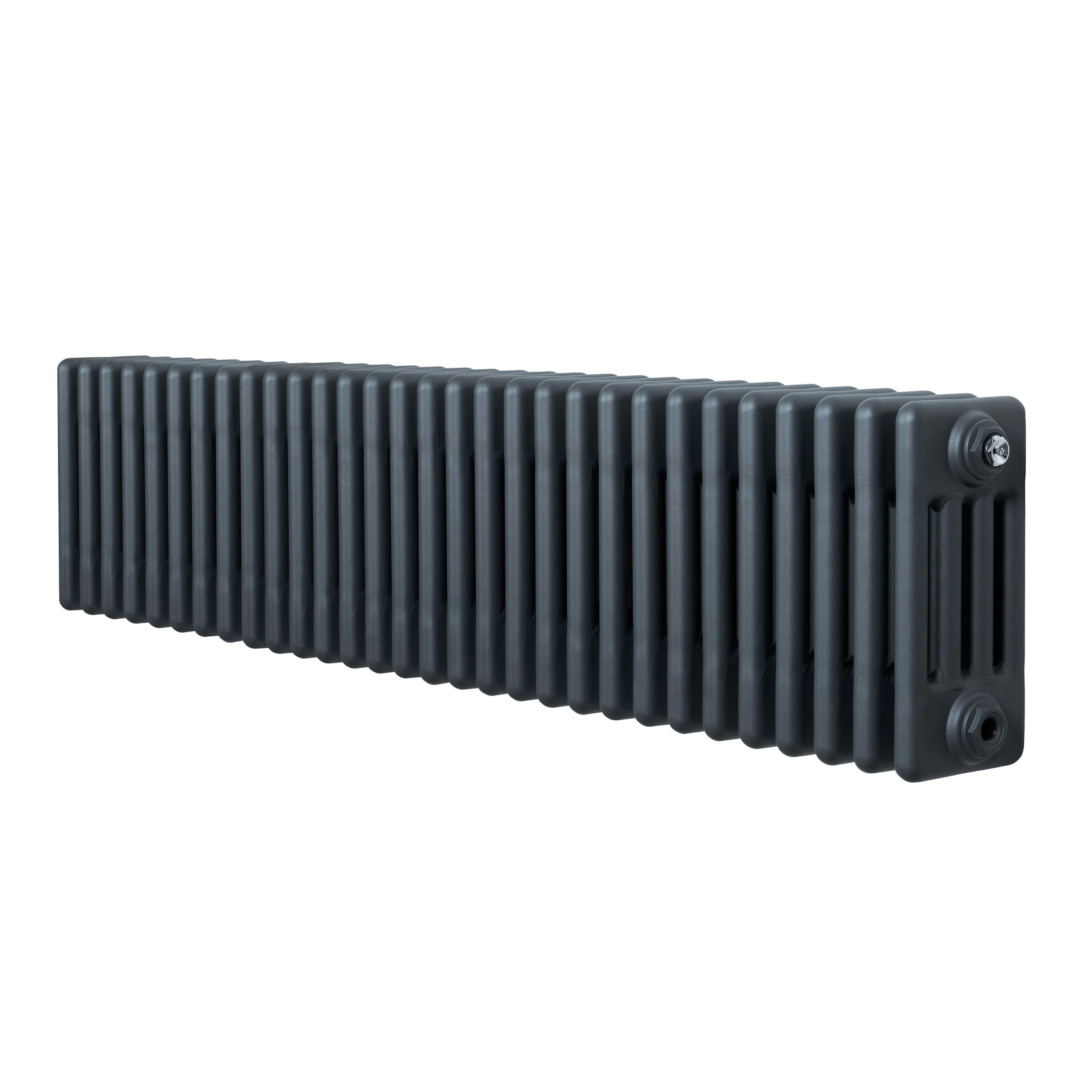Monstershop Anthracite Traditional 4 Column Radiator - 300 X 1370Mm
