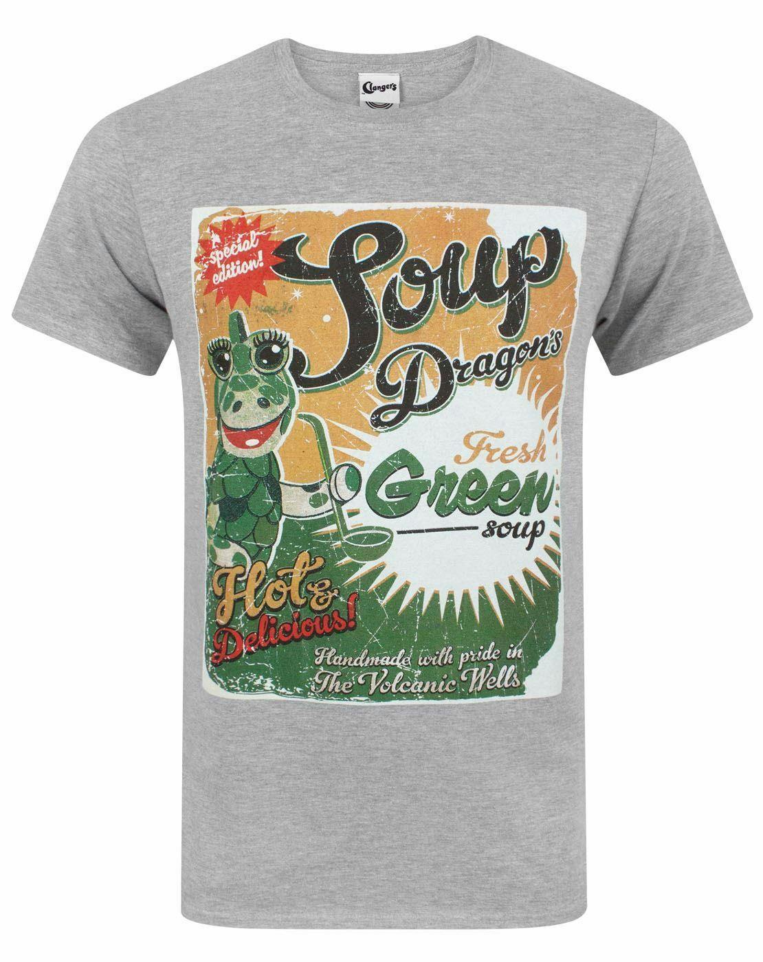 Vanilla Underground Men's Grey Clangers Soup Dragon Short Sleeved T-Shirt - Small