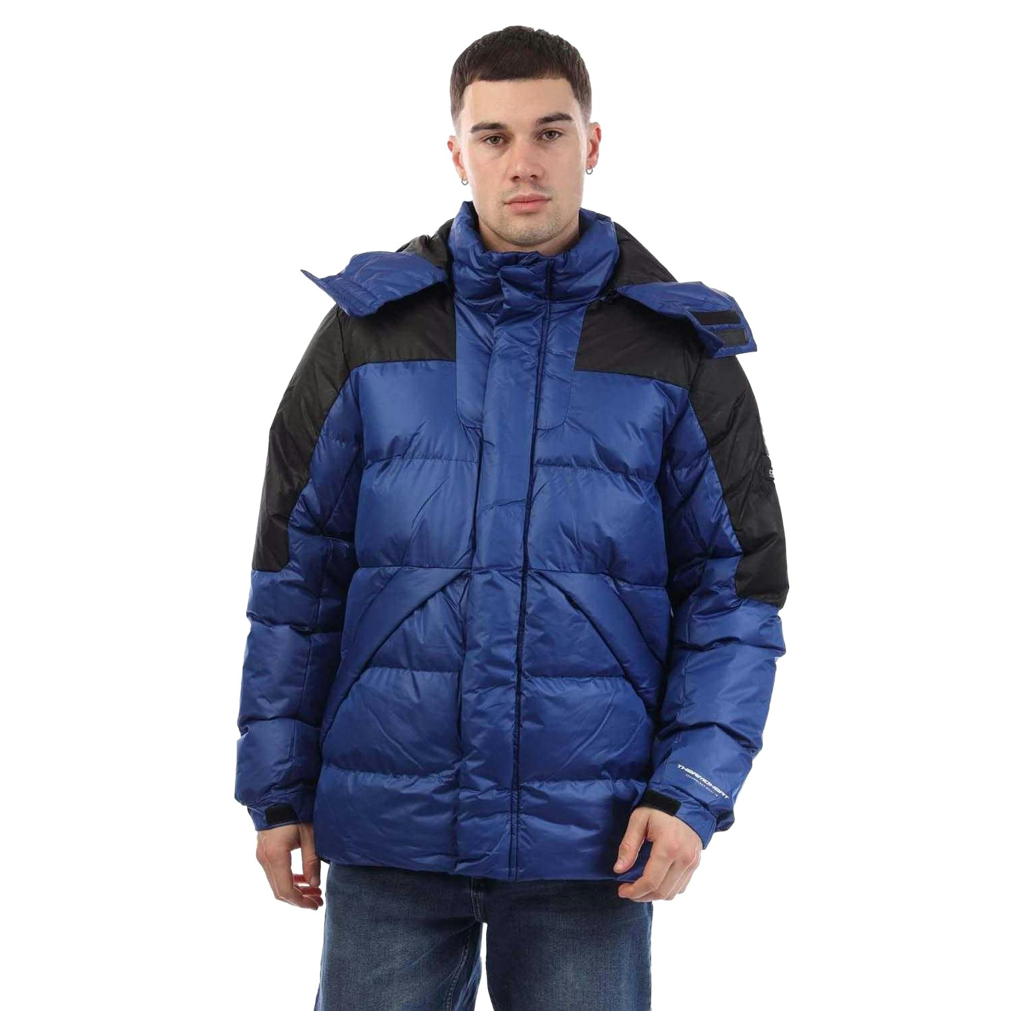 Crosshatch Men's Blue Camptor Panelled Jacket - Xl - 100% Polyester