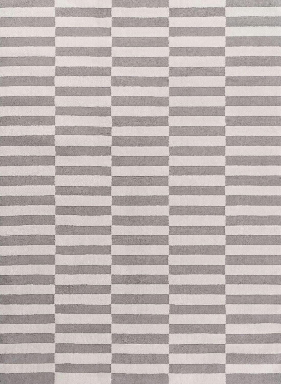 Rackhams Grey Loft Striped Rug - 80X150 Cm