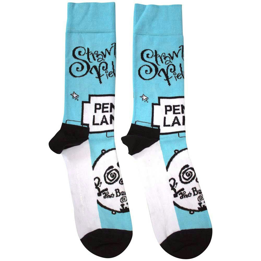 Paradiso Clothing Unisex Light/Blue The Beatles Strawberry Fields Penny Lane Ankle Socks