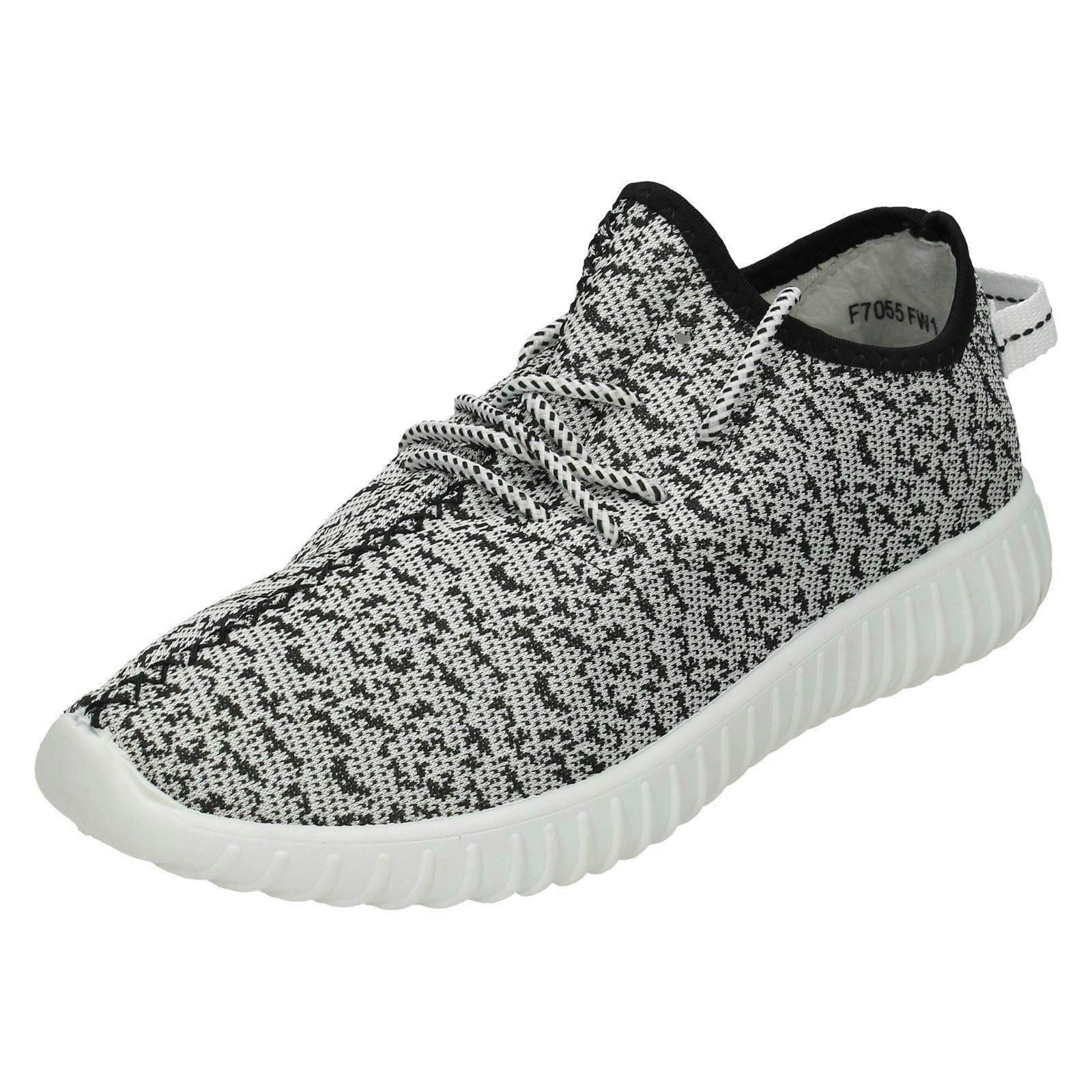 Spot On Women's Grey Casual Lace Up Trainers - Uk 4