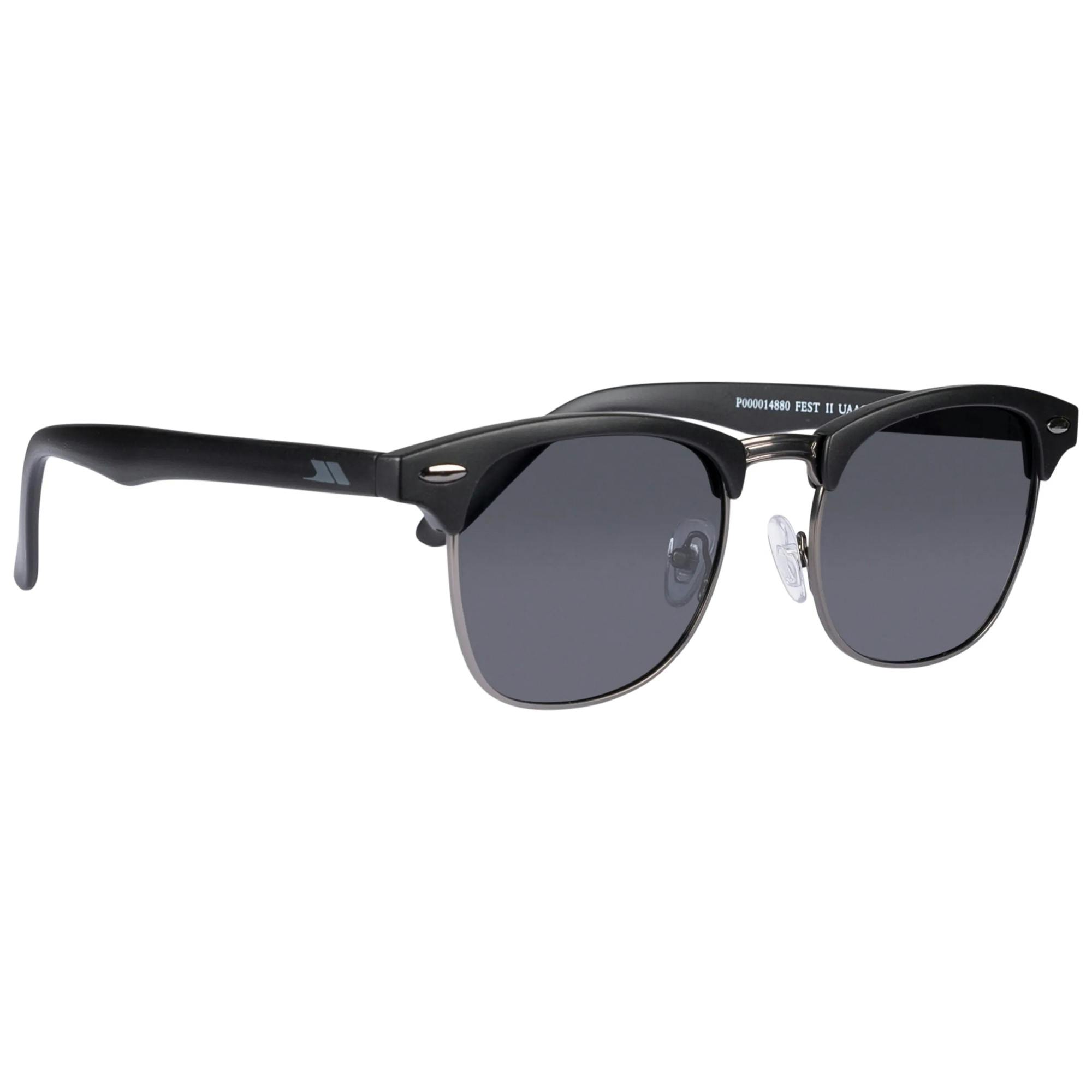 Trespass Unisex Black/Grey Adult Fest Ii Sunglasses - Matt /Gunmetal - One Size - 100% Mixed