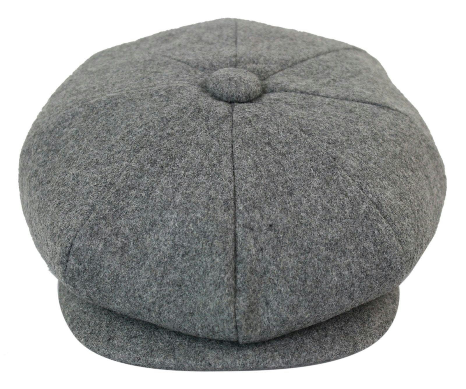 Infinity Leather Men's Grey Peaky Blinders Newsboy 8 Panel Hat - S