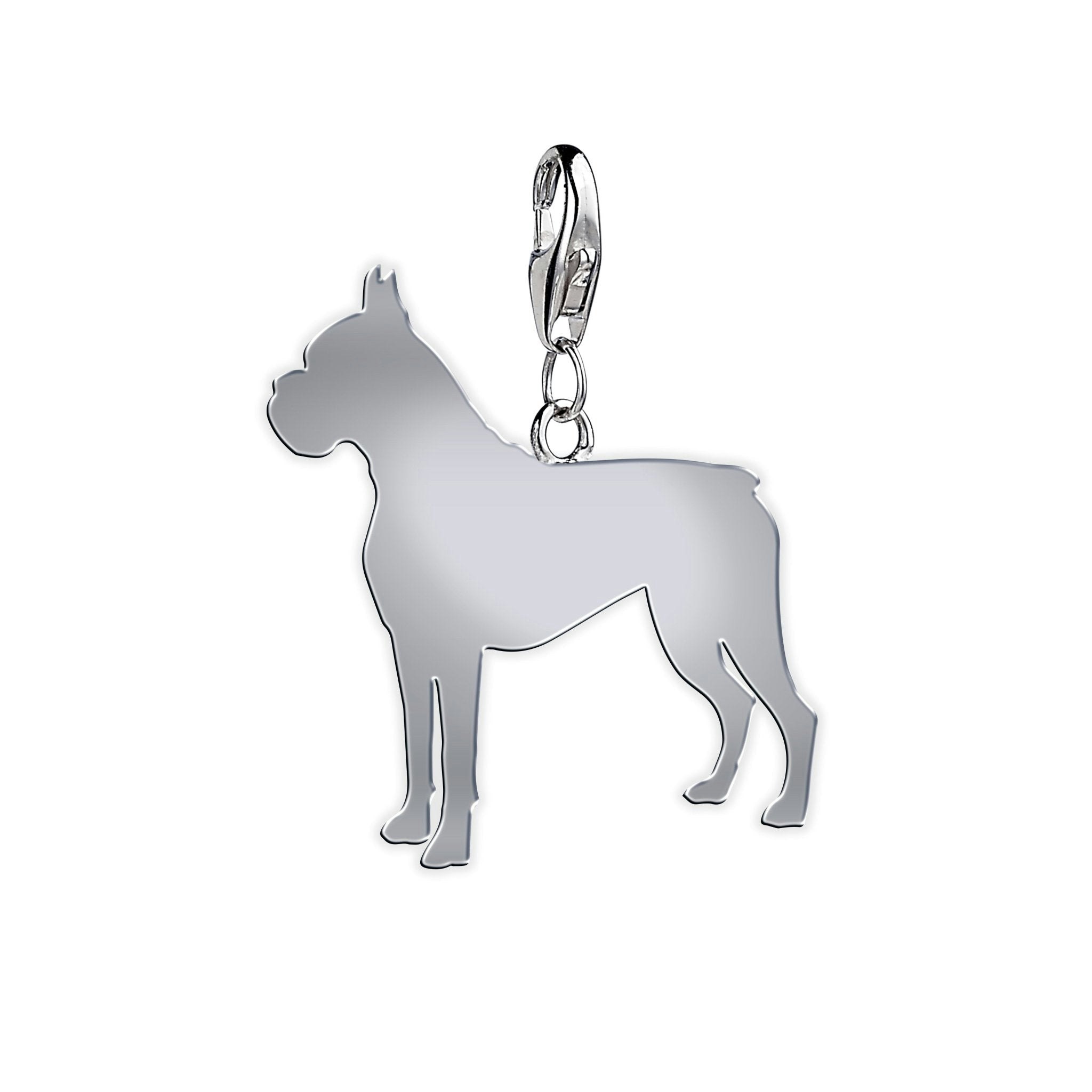 Mylee London Silver Boxer Silhouette Charm - No - Clip On Charm