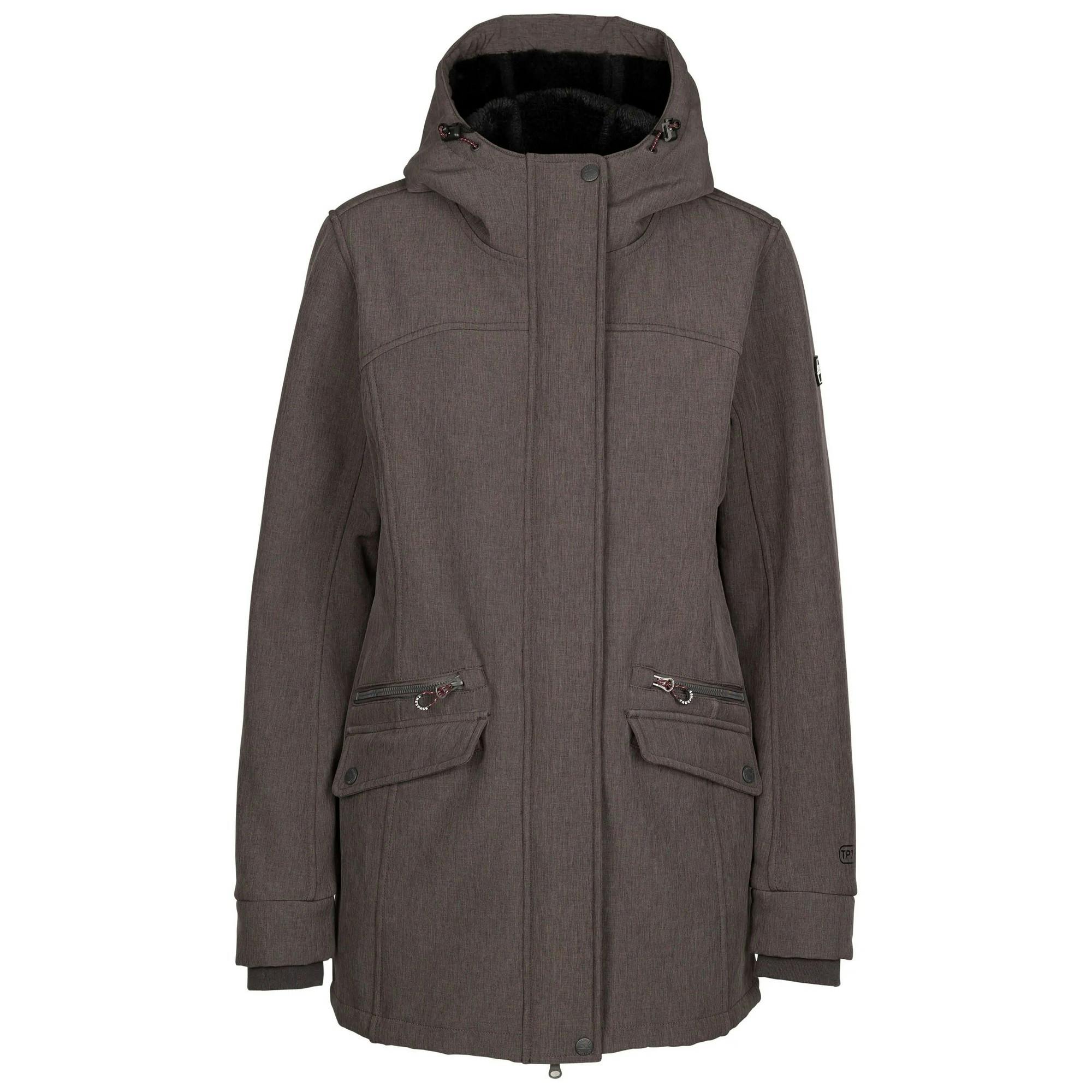 Trespass Women's Dark/Grey Anza Tp75 Soft Shell Jacket - Marl - M - Marl - 96% Polyester/4% Elastane