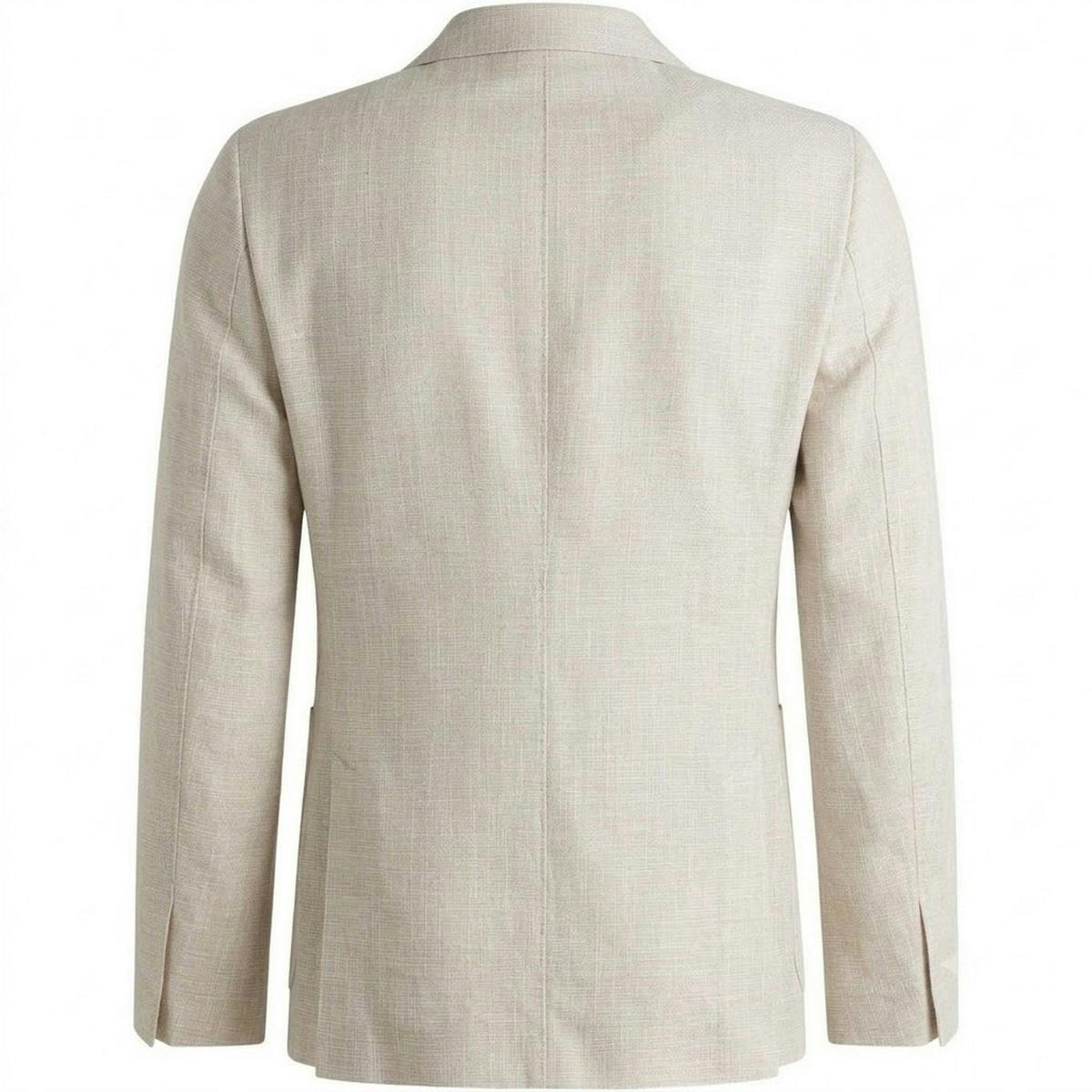 Boss Men's White C-Hanry Suit Jacket - 48 In - 57% Viscose/39% Linen/2% Polyamide/2% Elastane