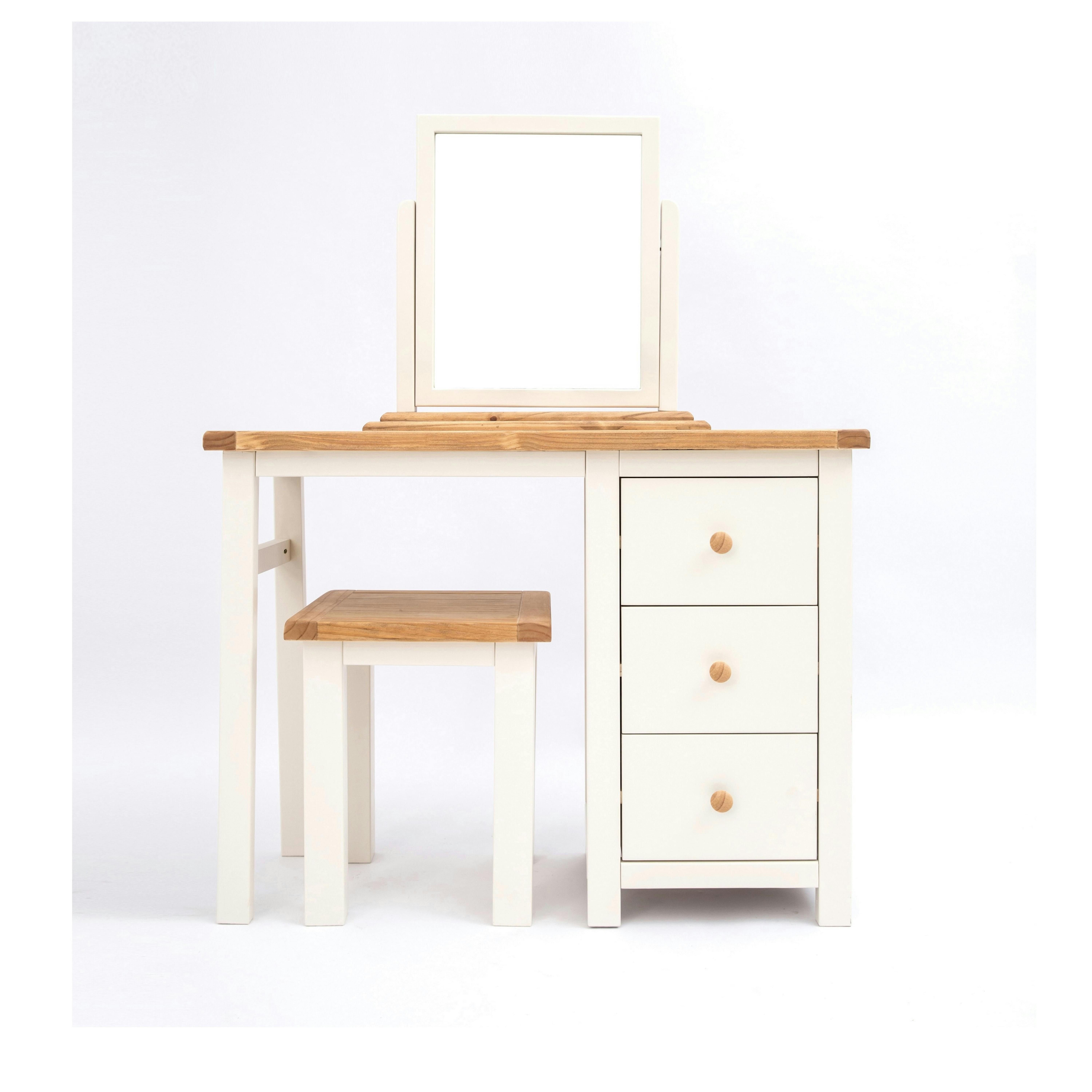 Cabinet Bits White Maggiori 3 Drawer Dressing Table Set Wood Knob - Off