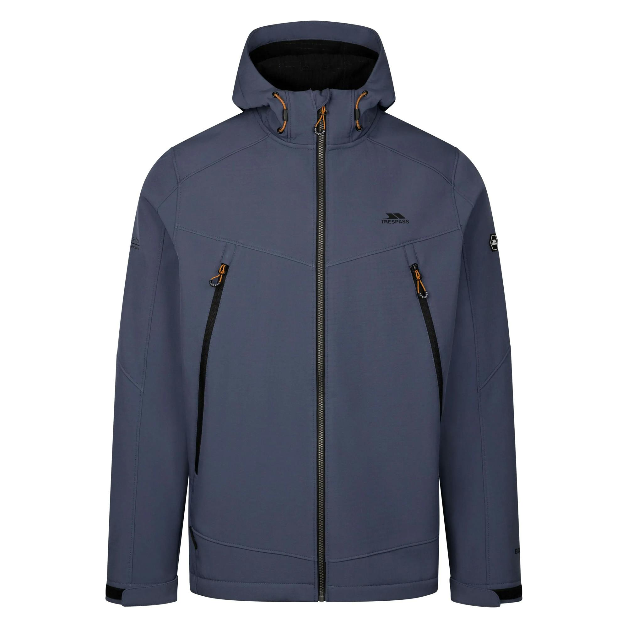 Trespass Men's Blue Hubbard Soft Shell Jacket - Tone - Xs - Tone - 94% Polyester/6% Elastane