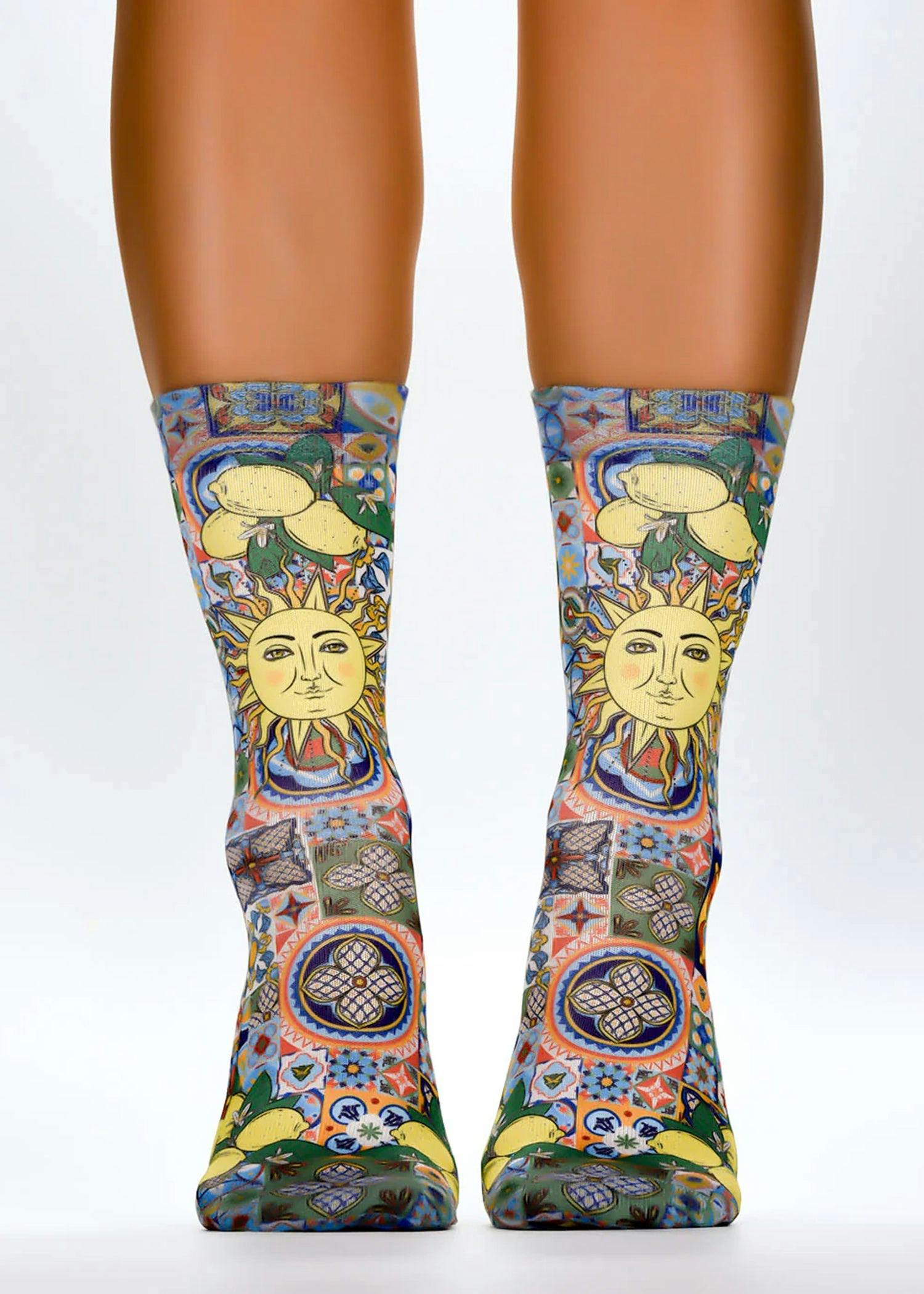 Jemsox Women's Ceramic Sun Fun Gift Socks
