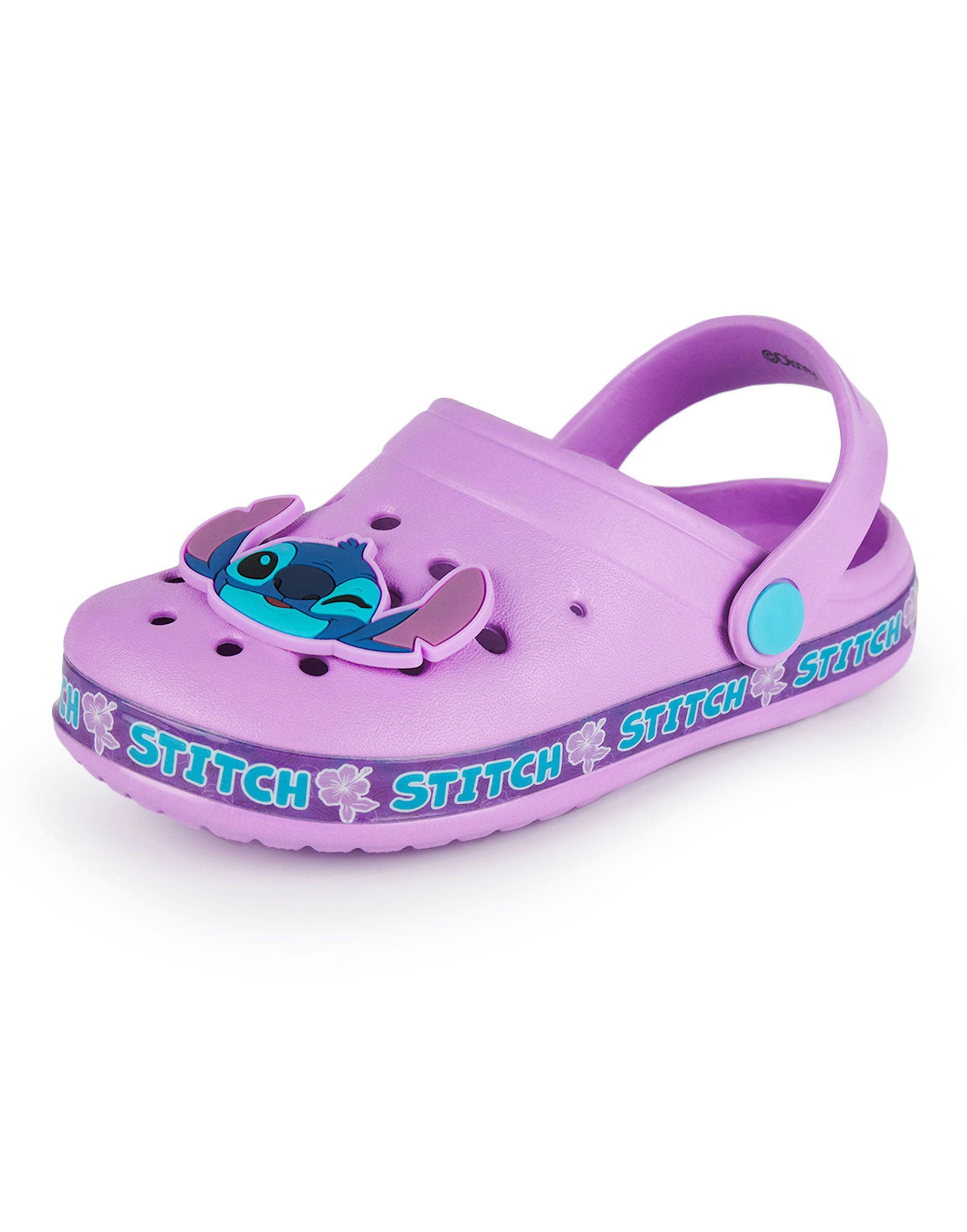 Vanilla Underground Girls Purple Disney Stitch Clogs - 12 Uk Child