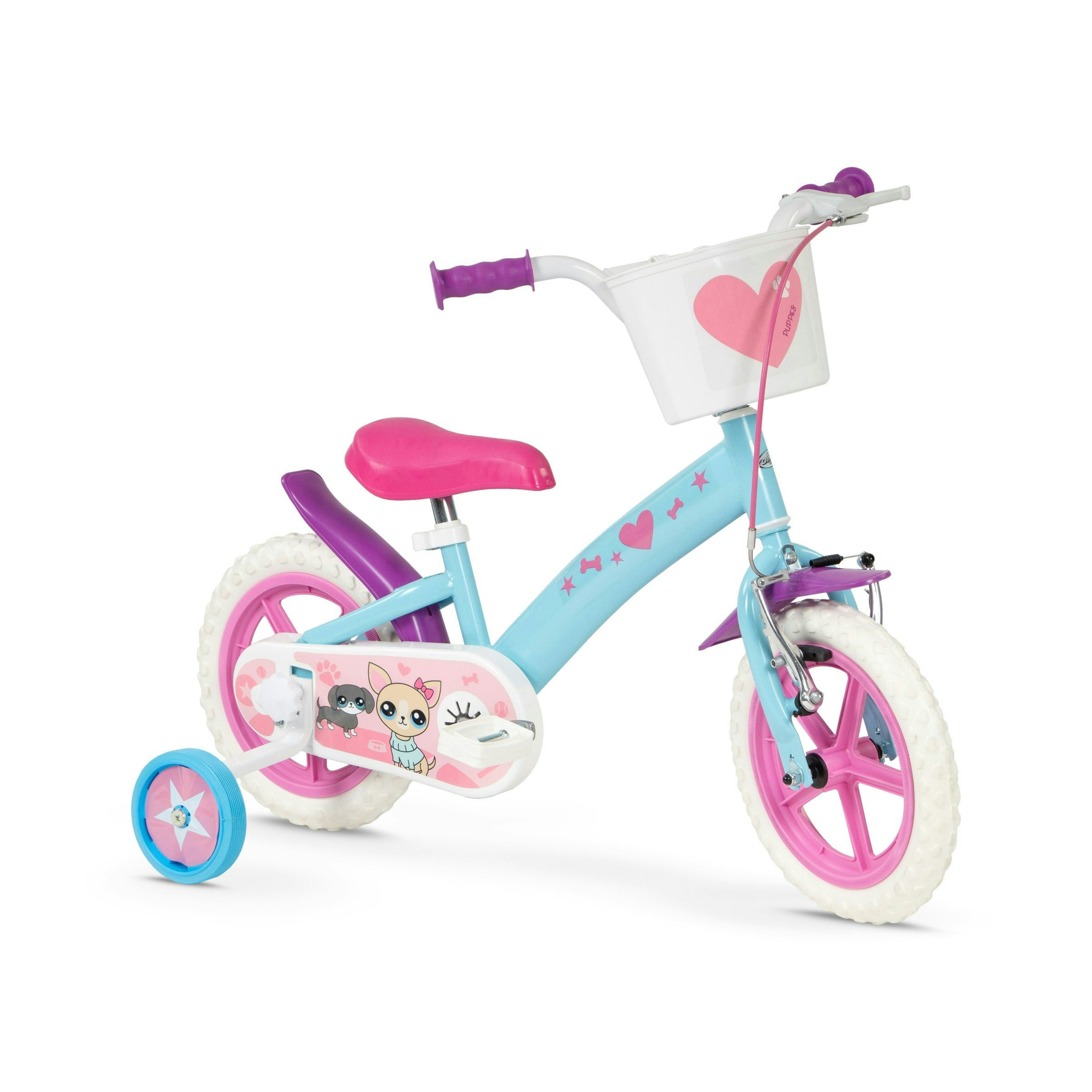 Toimsa Pets 12" Kids' Bike - Blue & Pink, Blue,Pink - Image 7