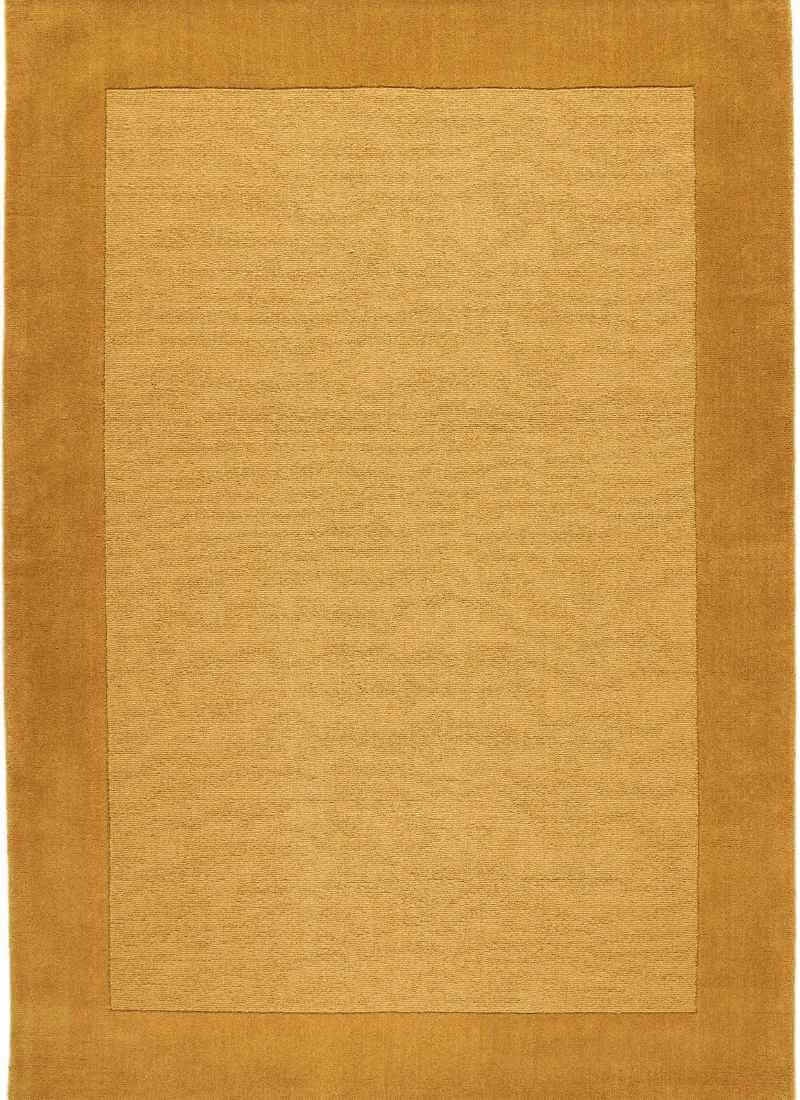 Rackhams Yellow Bordered Rug – Handmade - 160X230 Cm