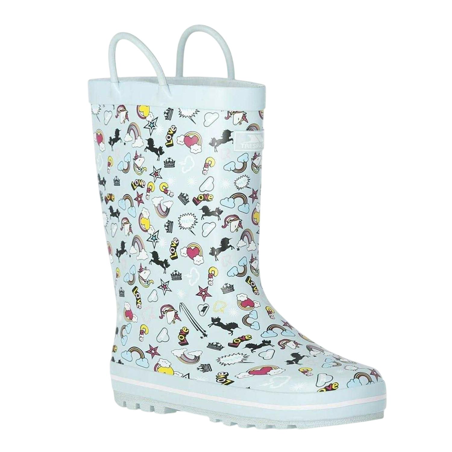 Trespass Childrens/Kids Starryton Unicorn Wellington Boots - Mint - 12.5 Uk Child - Mint