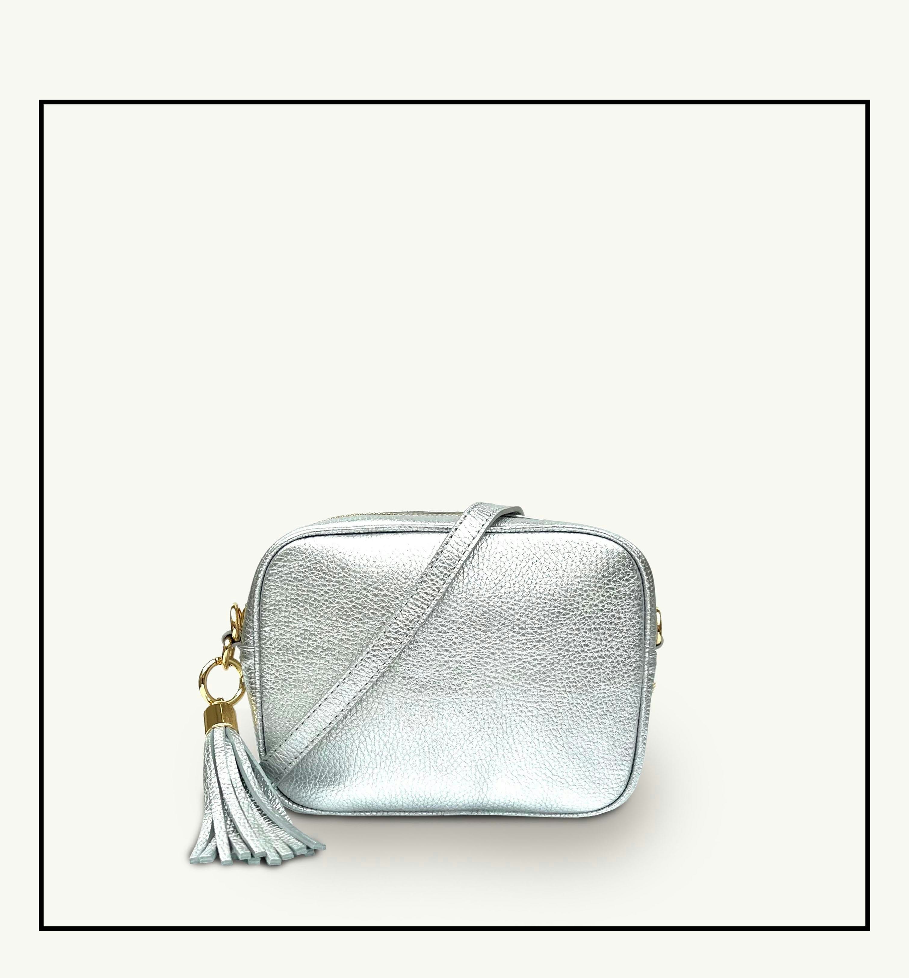 Apatchy London Silver The Tassel Leather Crossbody Bag