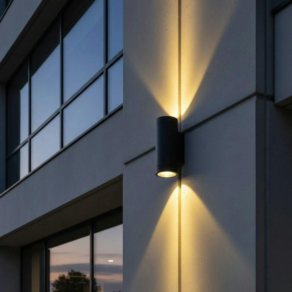 Rackhams Black/Light 24 Watt Led Large Outdoor Wall