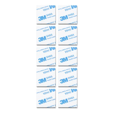 Rackhams Grey Double-Sided Square Adhesive Mounting Pads. 3 X 0.5 X 3Cm