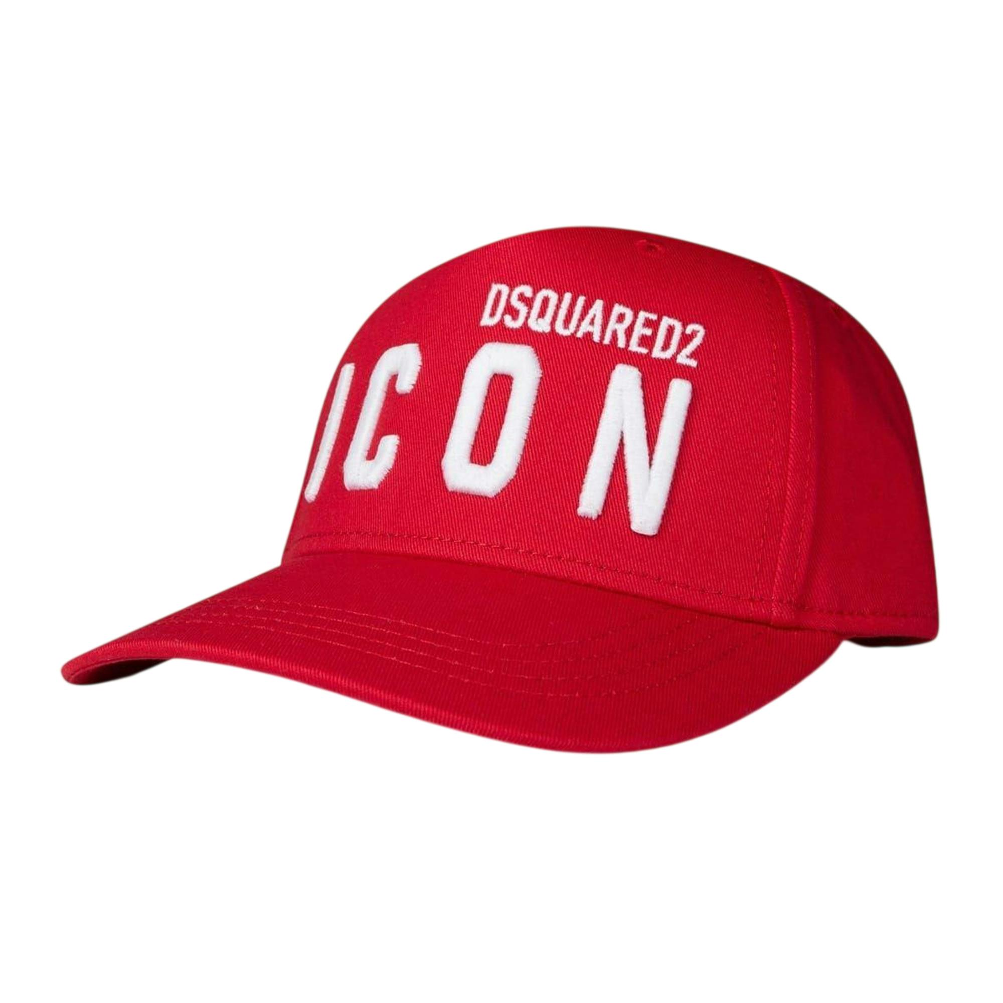 Dsquared2 Red Kids Icon Logo Cotton Baseball Cap - Tango - One Size - Tango - 100% Cotton