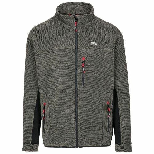 Trespass Men's Black Jynx Heavyweight Fleece Jacket - Olive Stripe - S