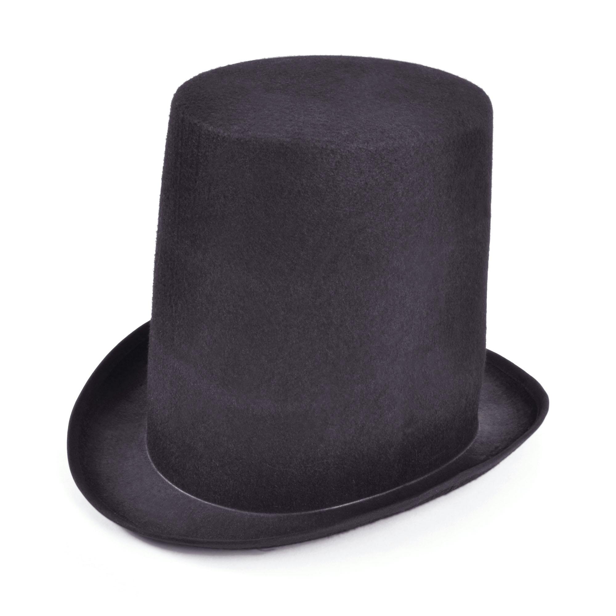 Bristol Novelty Unisex Black Adults Stovepipe Top Hat - One Size - 100% Felt