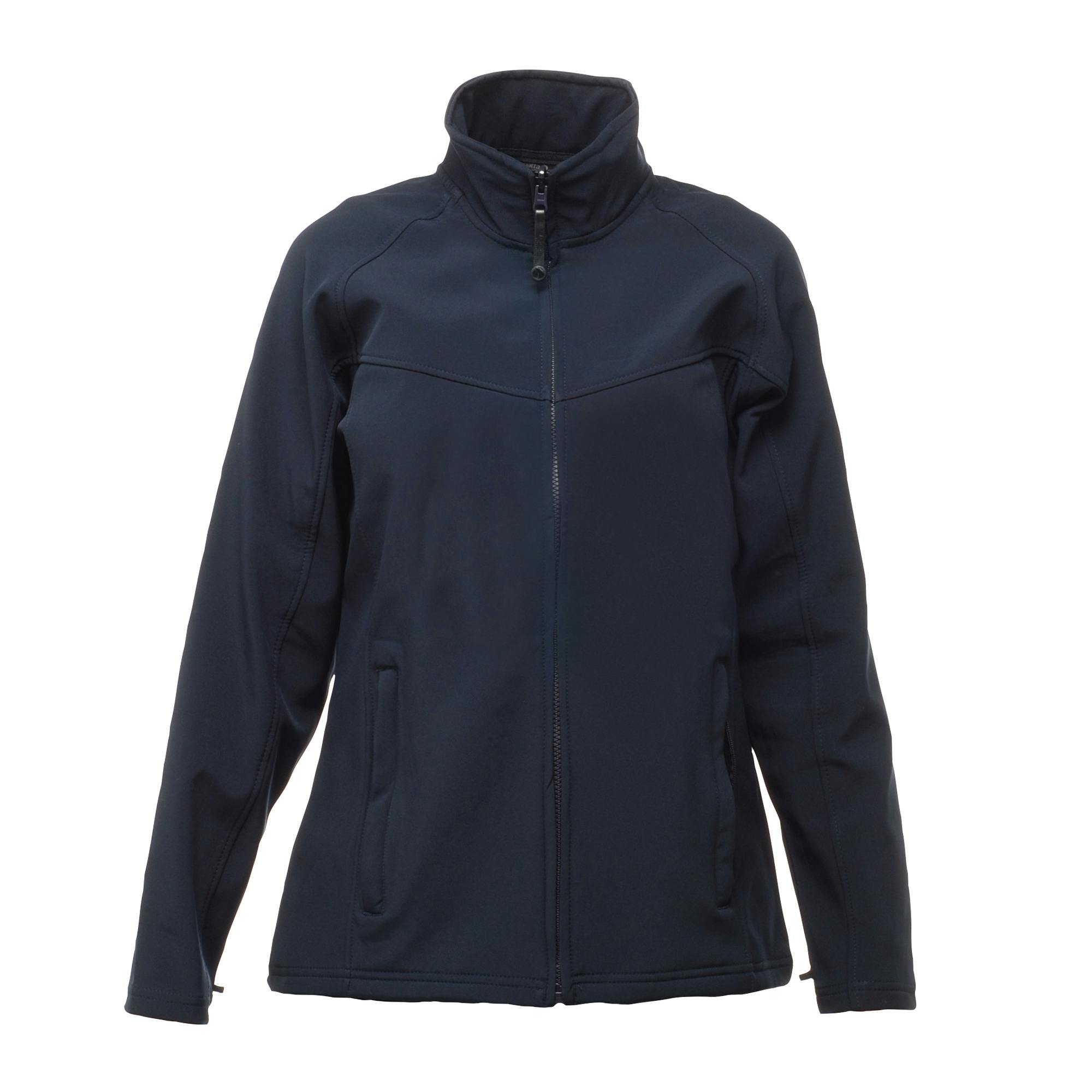 Regatta Women's Black/Grey Uproar Softshell Jacket (Water Repellent & Wind Resistant) - Navy/Navy - 22 - Navy/Navy - 96% Polyester/4% Elastane