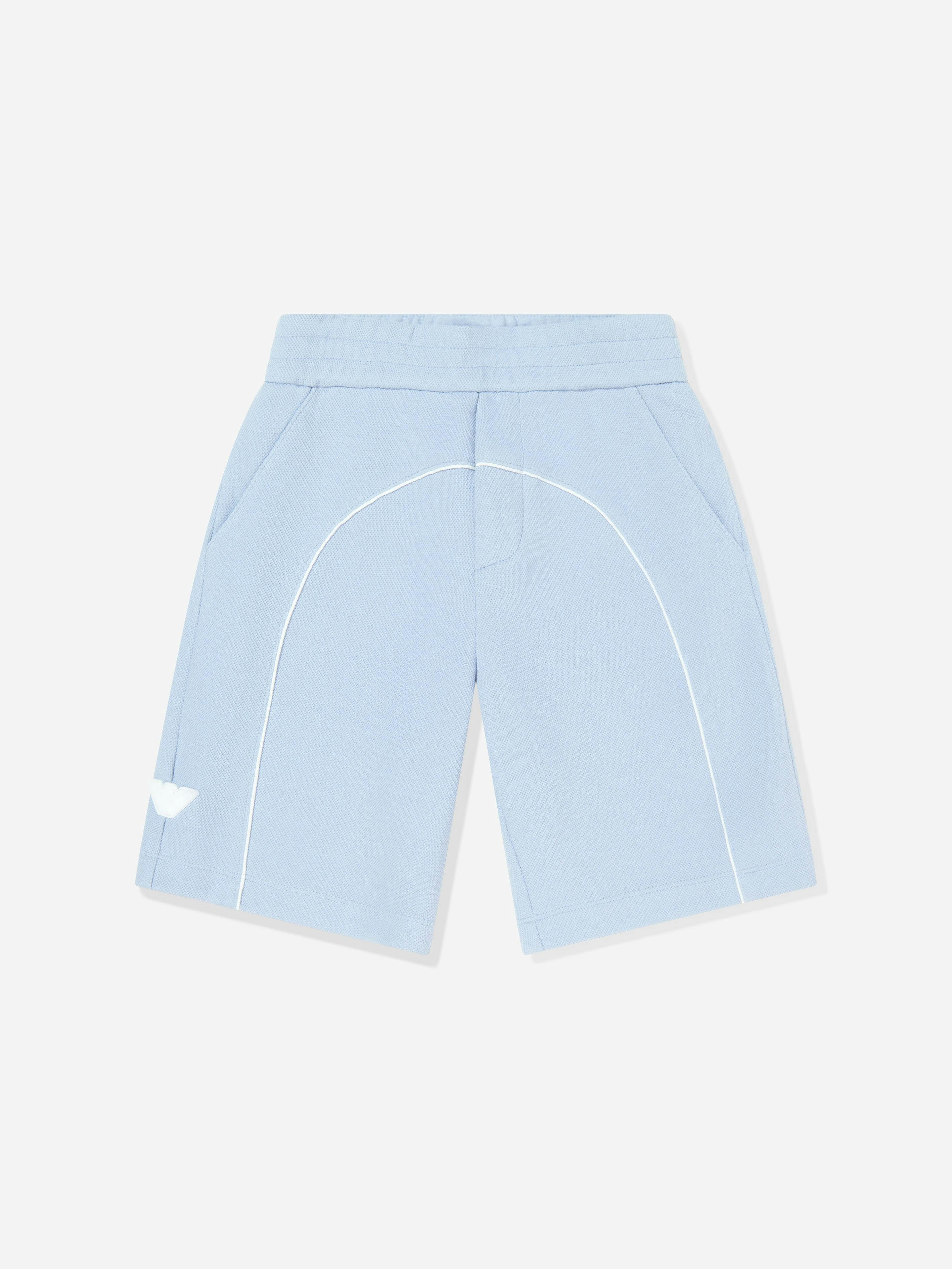 Emporio Armani Boys Blue Eagle Logo Shorts In - 6 Yrs