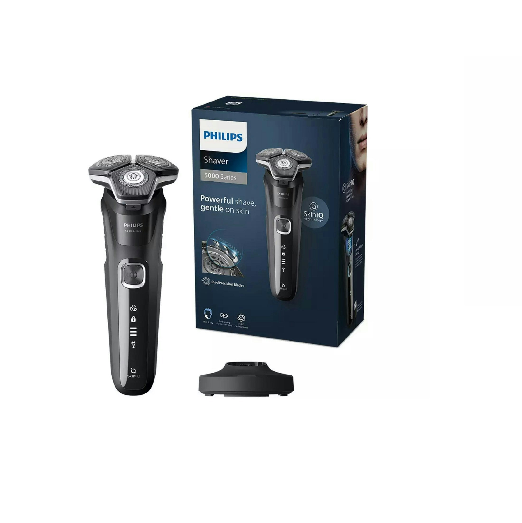 Philips Series 5000 Wet & Dry Men's Electric Shaver with Pop-up Trimmer, Charging Stand and Full LED Display, One Colour, Men - Image 3