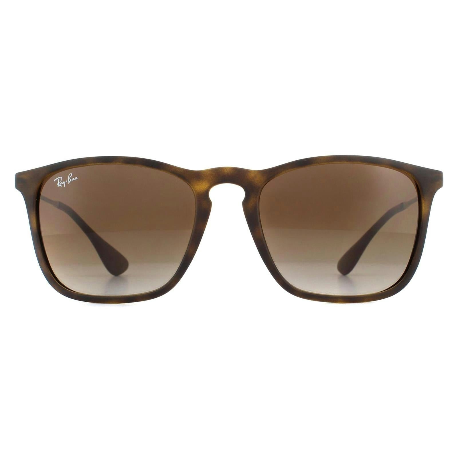 Ray-Ban Chris Sunglasses Rubber Havana RB4187 856/13 - Image 11