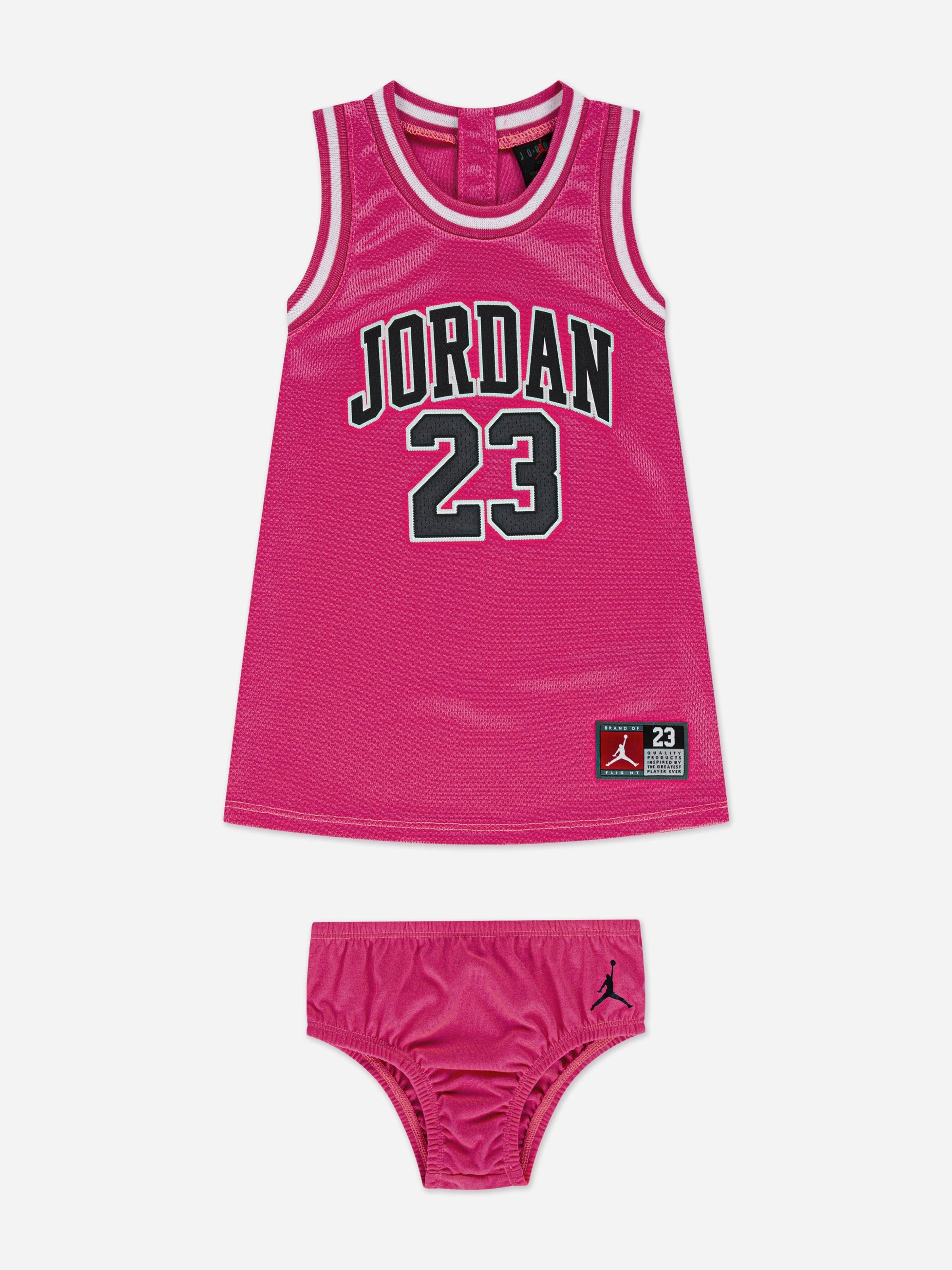 Jordan Girls Pink 23 Jersey Dress In - 12 - 13 Yrs