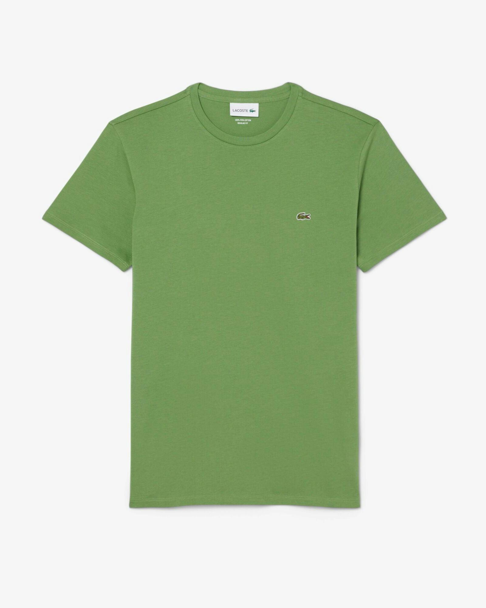 Lacoste Men's Crew Neck Pima Cotton Jersey T-Shirt - Lamb's Lettuce 02M - Lamb's Lettuce 02M - Xxl
