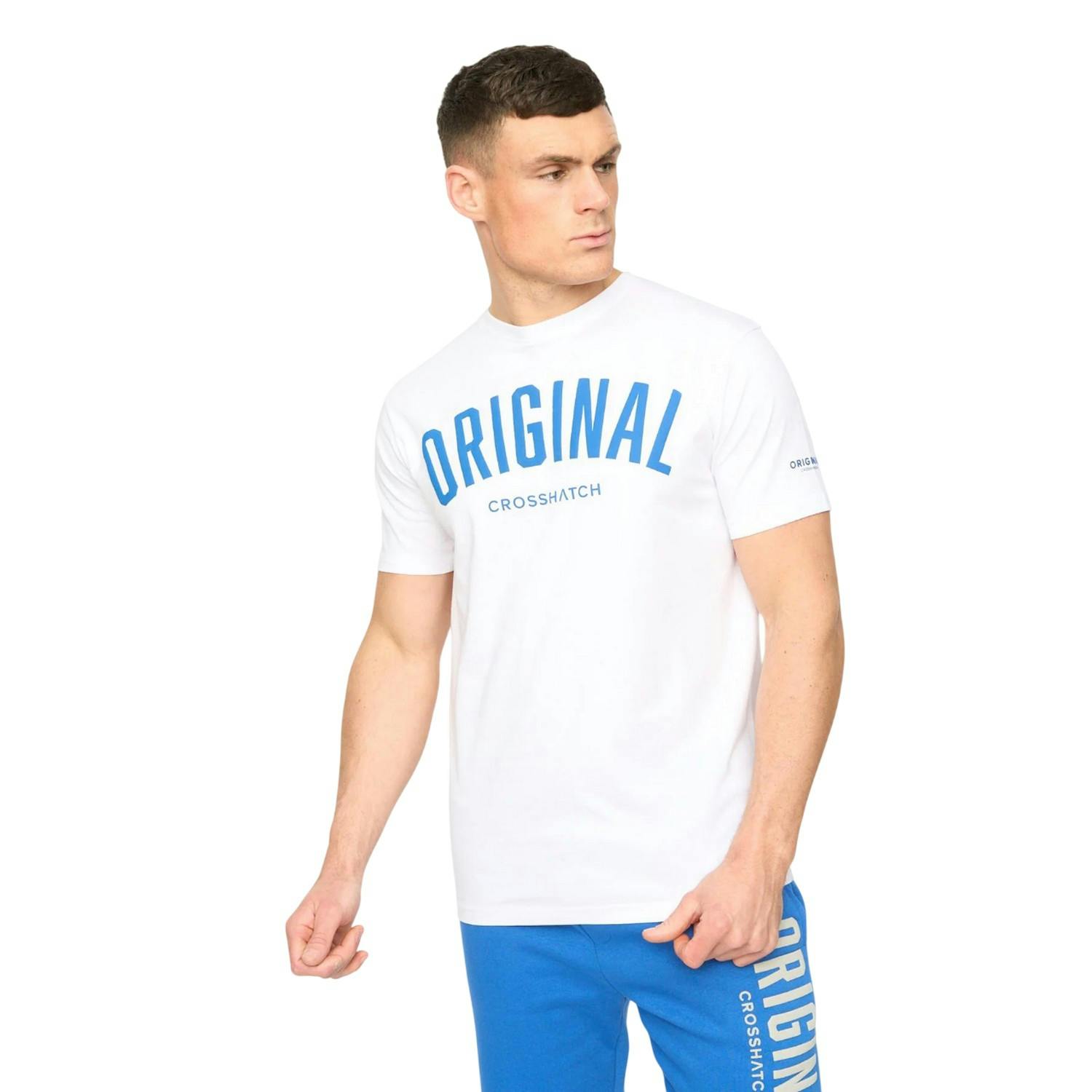Crosshatch Men's White Kensby T-Shirt - Xl - 100% Cotton