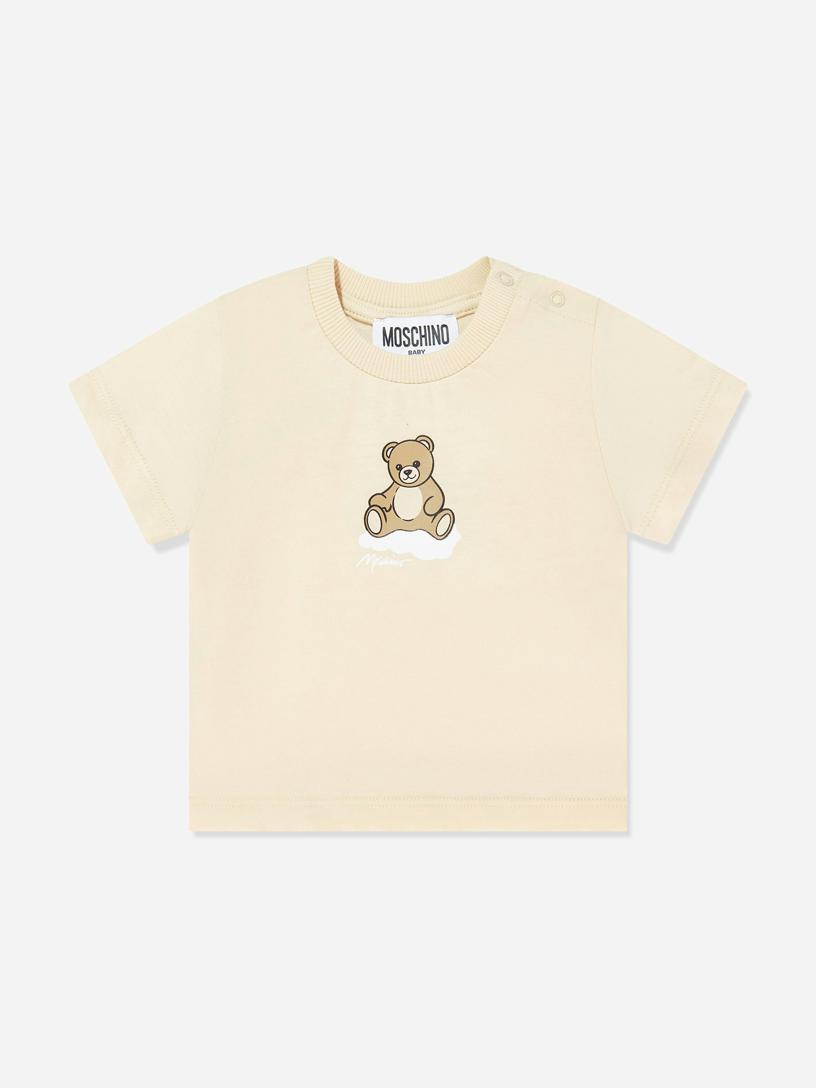 Moschino Kids Boys Beige Moschino Baby Teddy Bear T-Shirt In - 3 Yrs