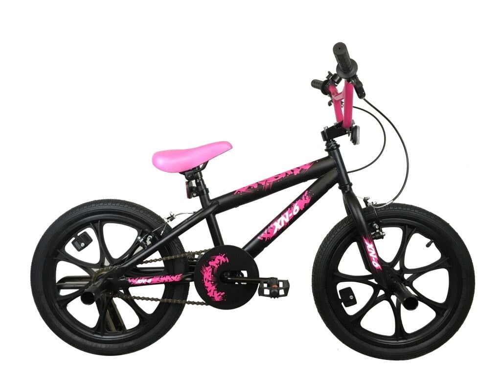 Xn Girls Black/Pink -6 Bmx Bike Freestyle Bmx 18In Mag Wheel