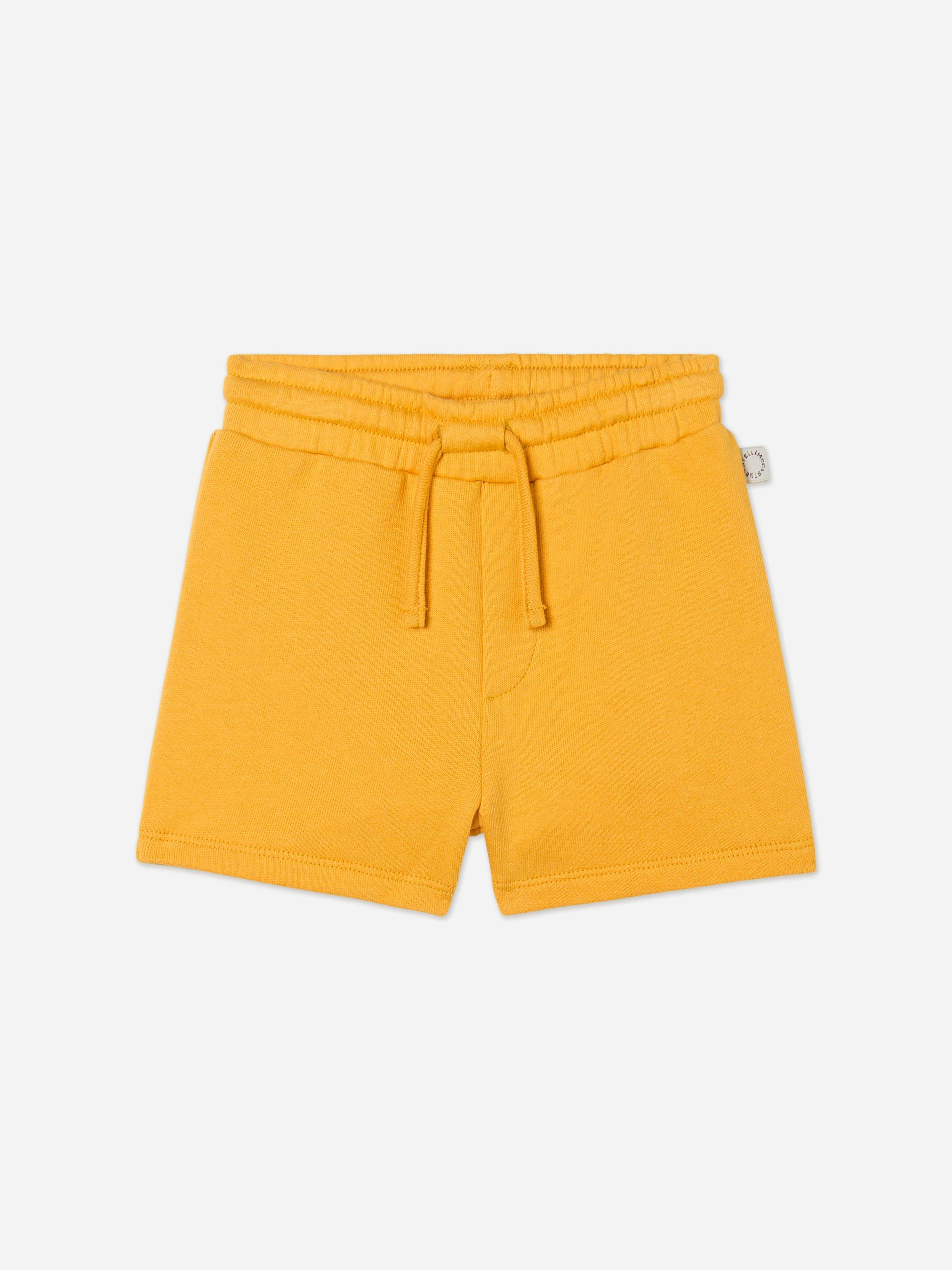 Stella Mccartney Kids Boys Yellow Stella Mccartney Baby Jersey Shorts In - 9 Mths