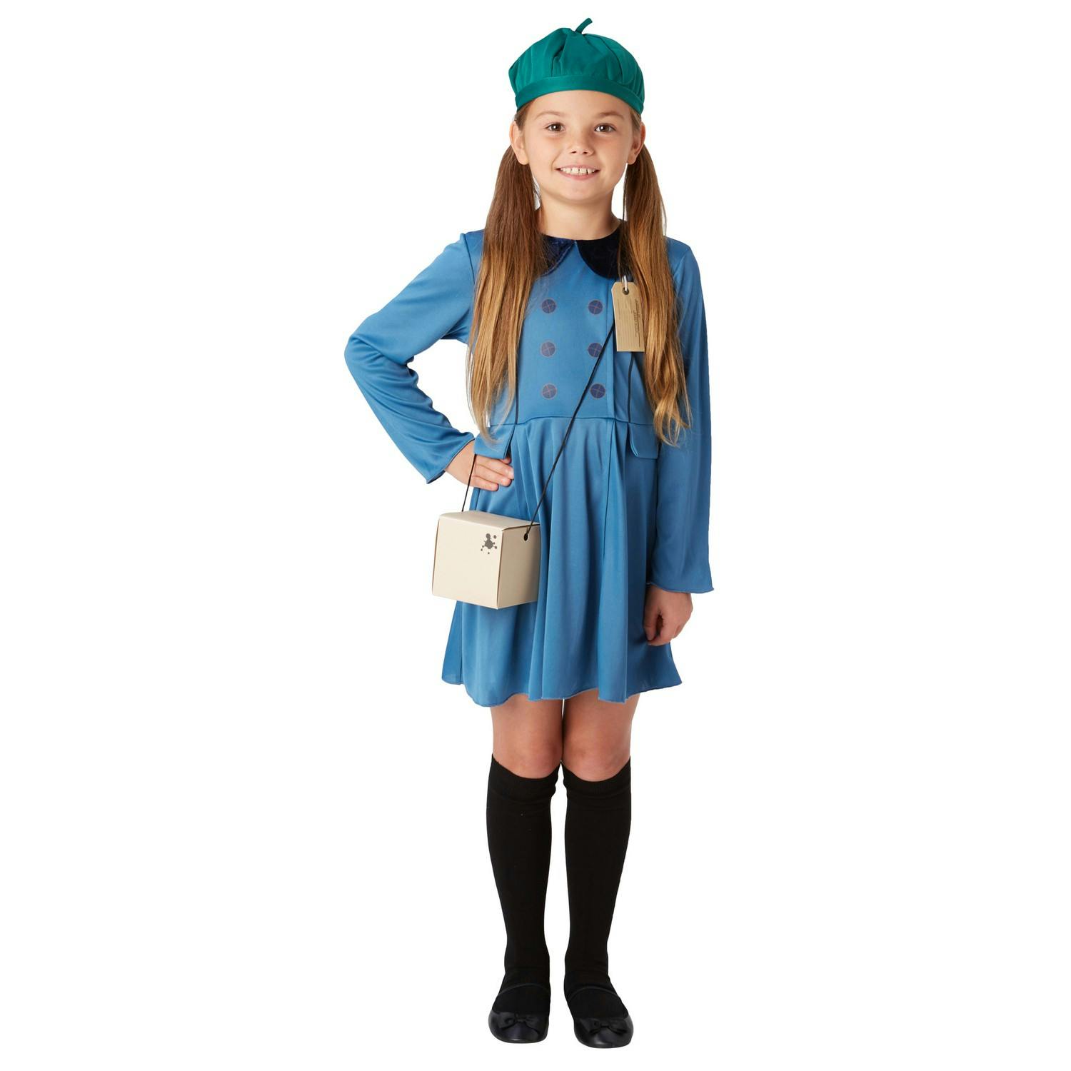 Bristol Novelty Girls Blue Evacuee Costume - S