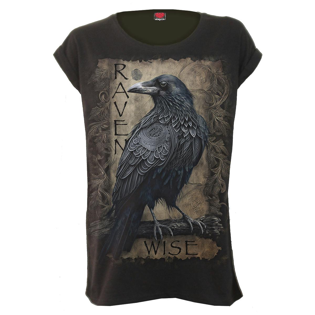 Spiral Direct Raven Wise - Turnup Sleeve Loosefit Tee - S - Digital - Digital