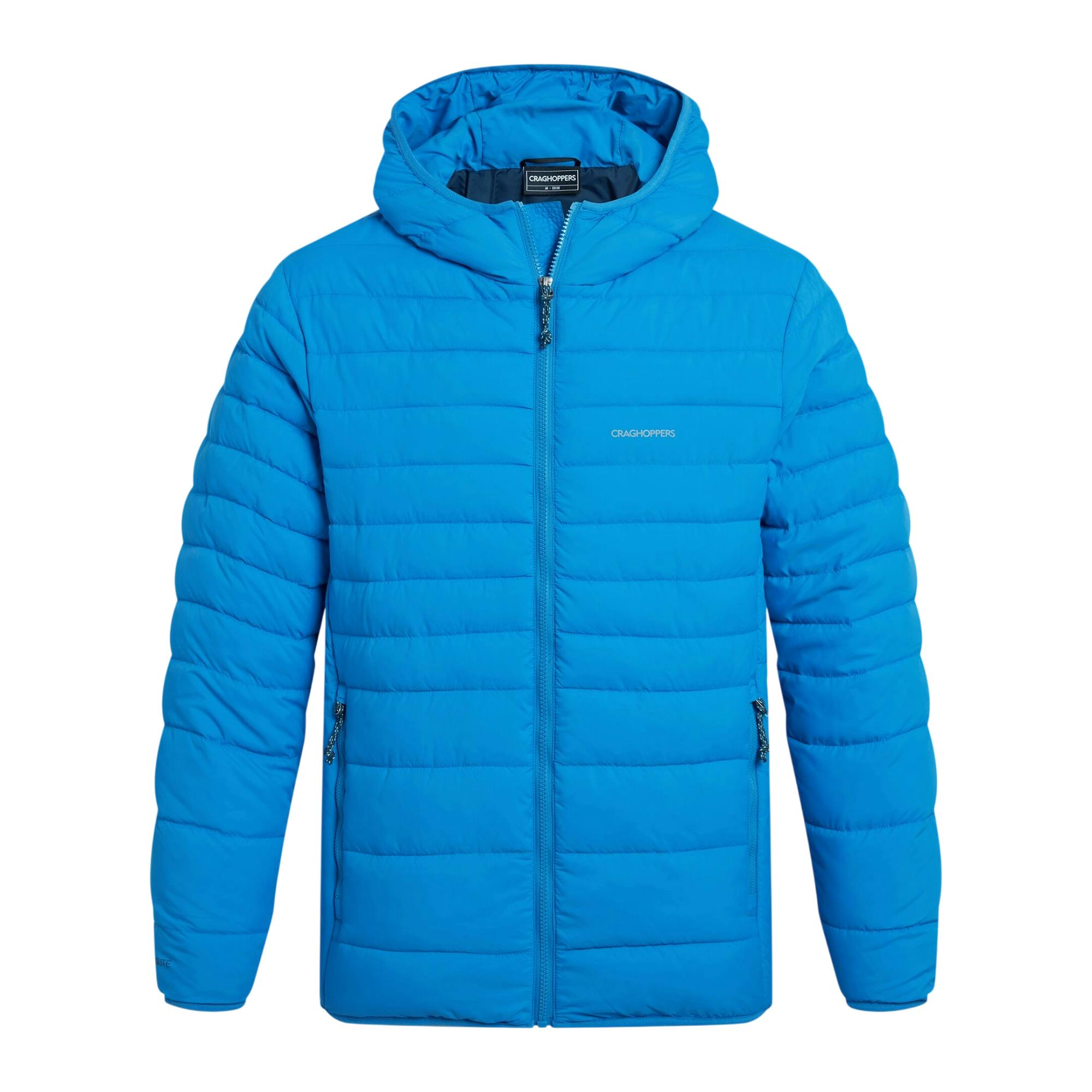 Craghoppers Men's Compresslite Ix Hooded Padded Jacket - Sky Azure - Xl - Sky Azure - 100% Recycled Polyester