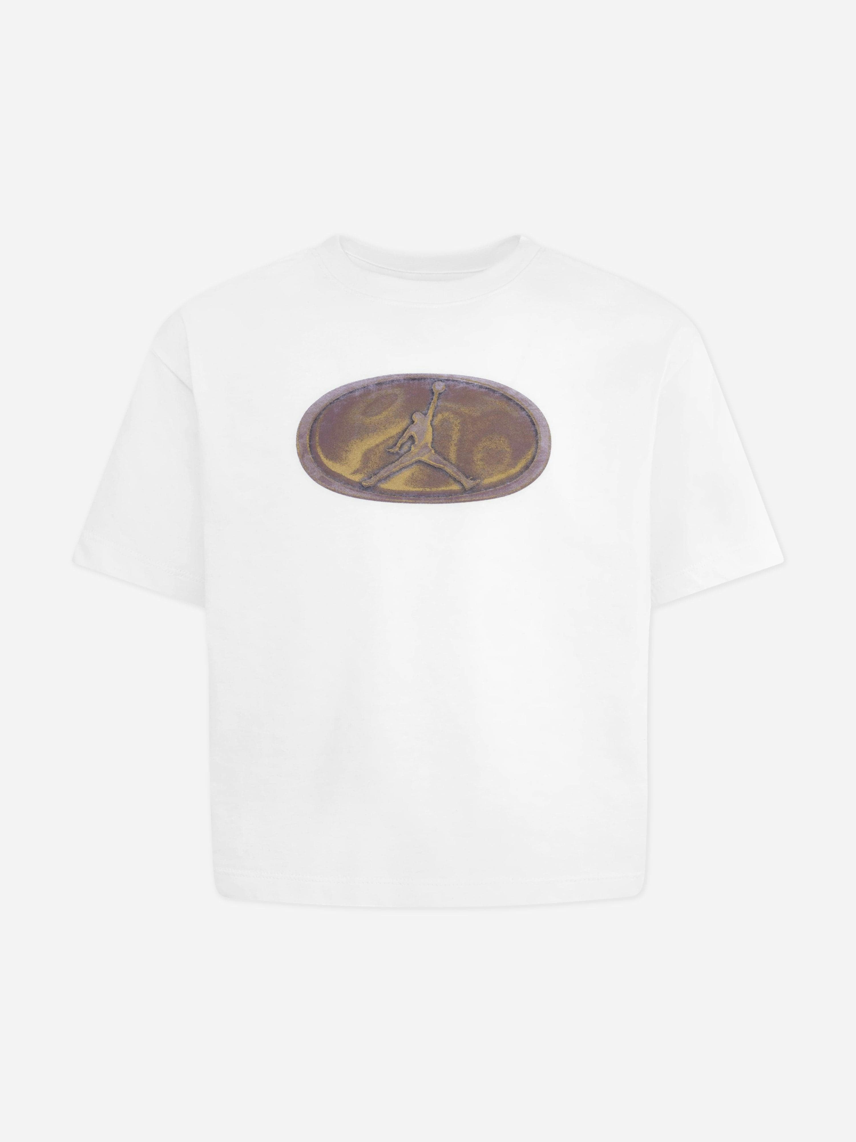 Jordan Girls White Logo T-Shirt In - 13 - 15 Yrs