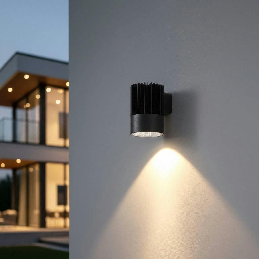 Ultra Beam Lighting Black 20 Watt Large Outdoor Wall Downlight