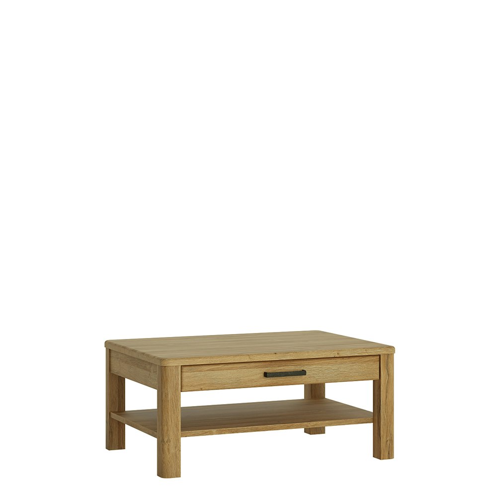 Rackhams Brown Cortina 1 Drawer Coffee Table In Grandson Oak - Grandson Oak - 75
