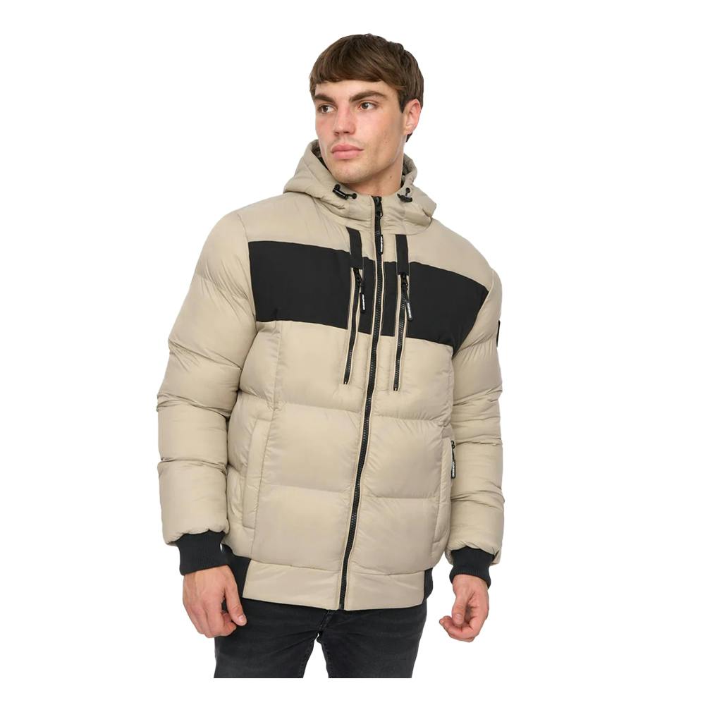 Crosshatch Men's Staylike Jacket - Stone - S - Stone - 100% Polyester