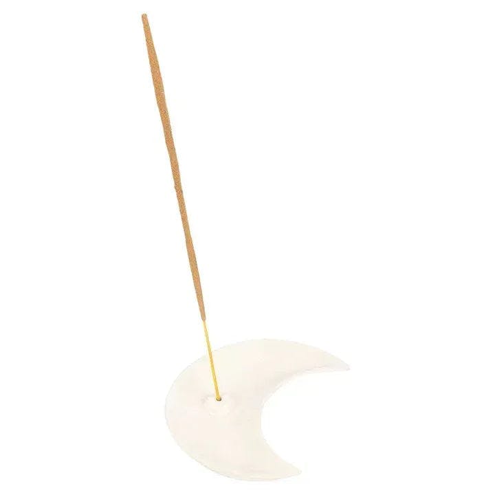 Something Different White Crescent Moon Incense Stick Holder