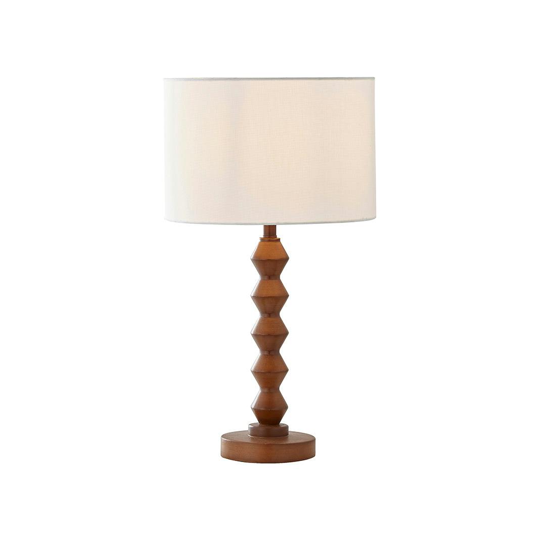 Pagazzi Lighting White/Light Trezza Walnut Table Lamp
